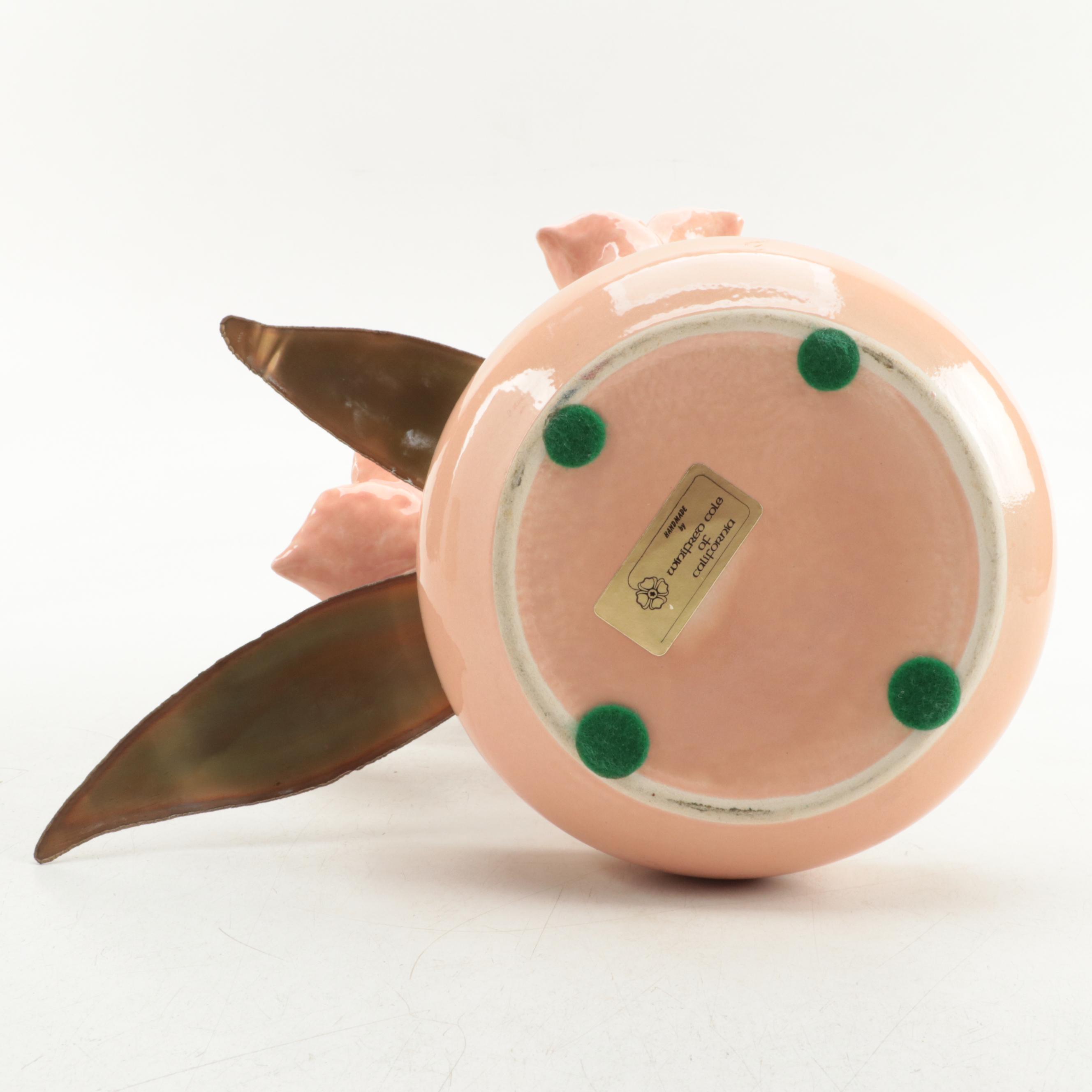 Winifred Cole of California Mid Century Ceramic Floral Arrangement