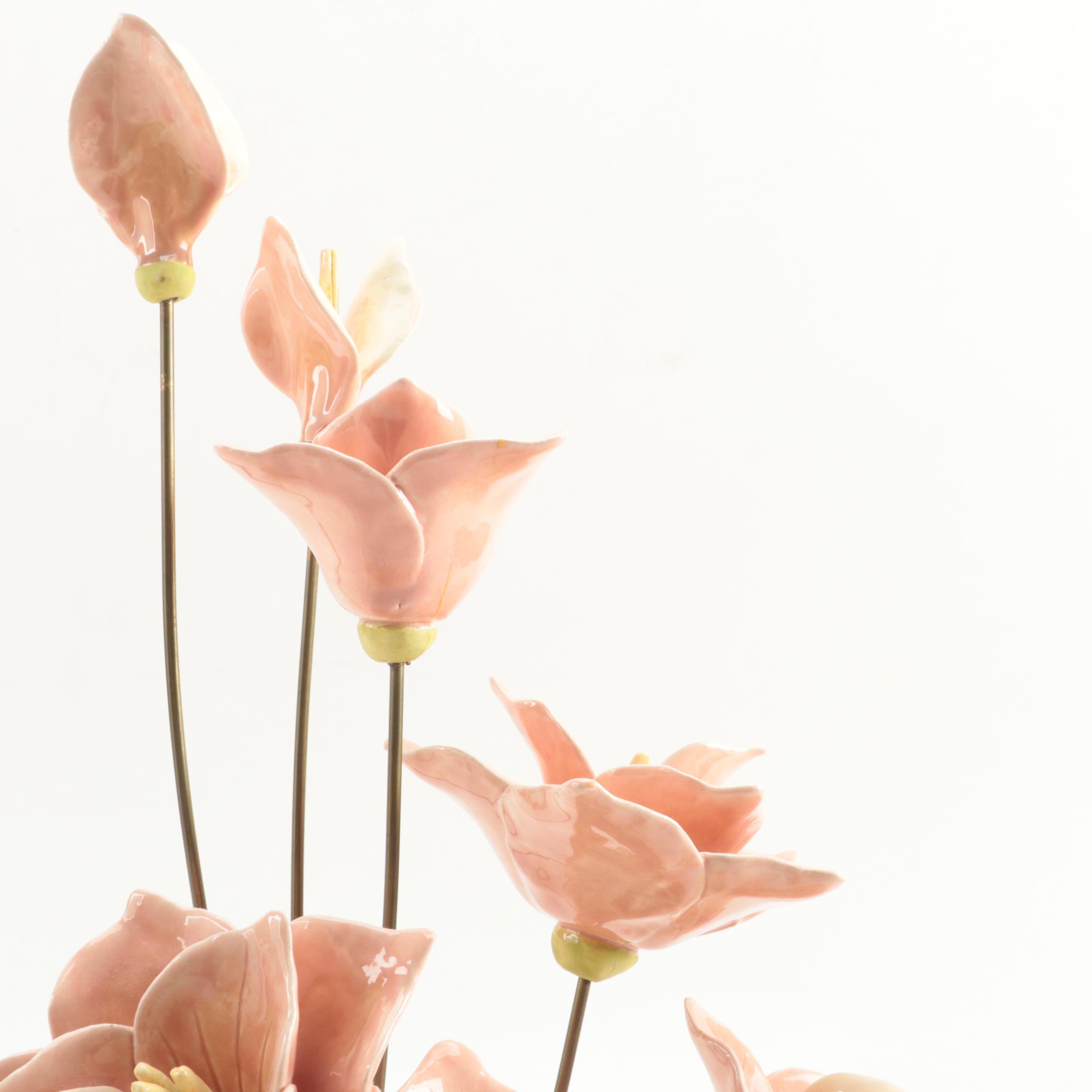 Winifred Cole of California Mid Century Ceramic Floral Arrangement