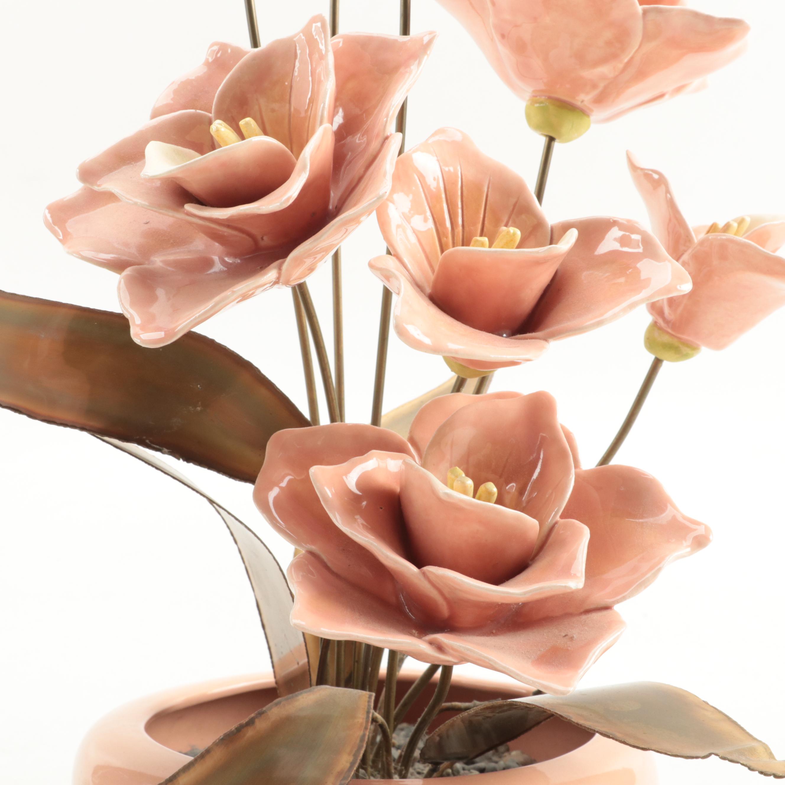 Winifred Cole of California Mid Century Ceramic Floral Arrangement