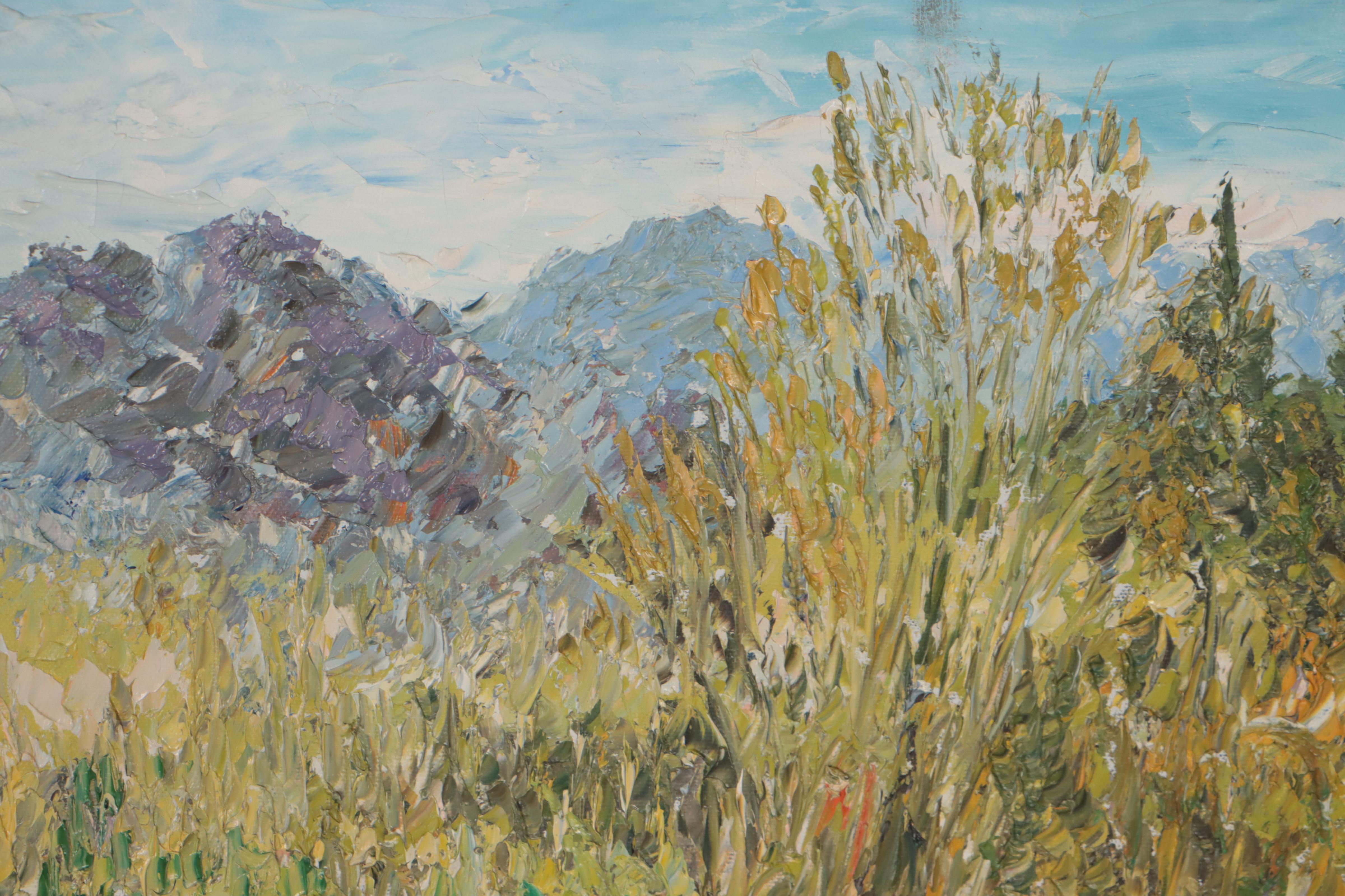 Silvano Assensi Oil Painting of Verdent Landscape