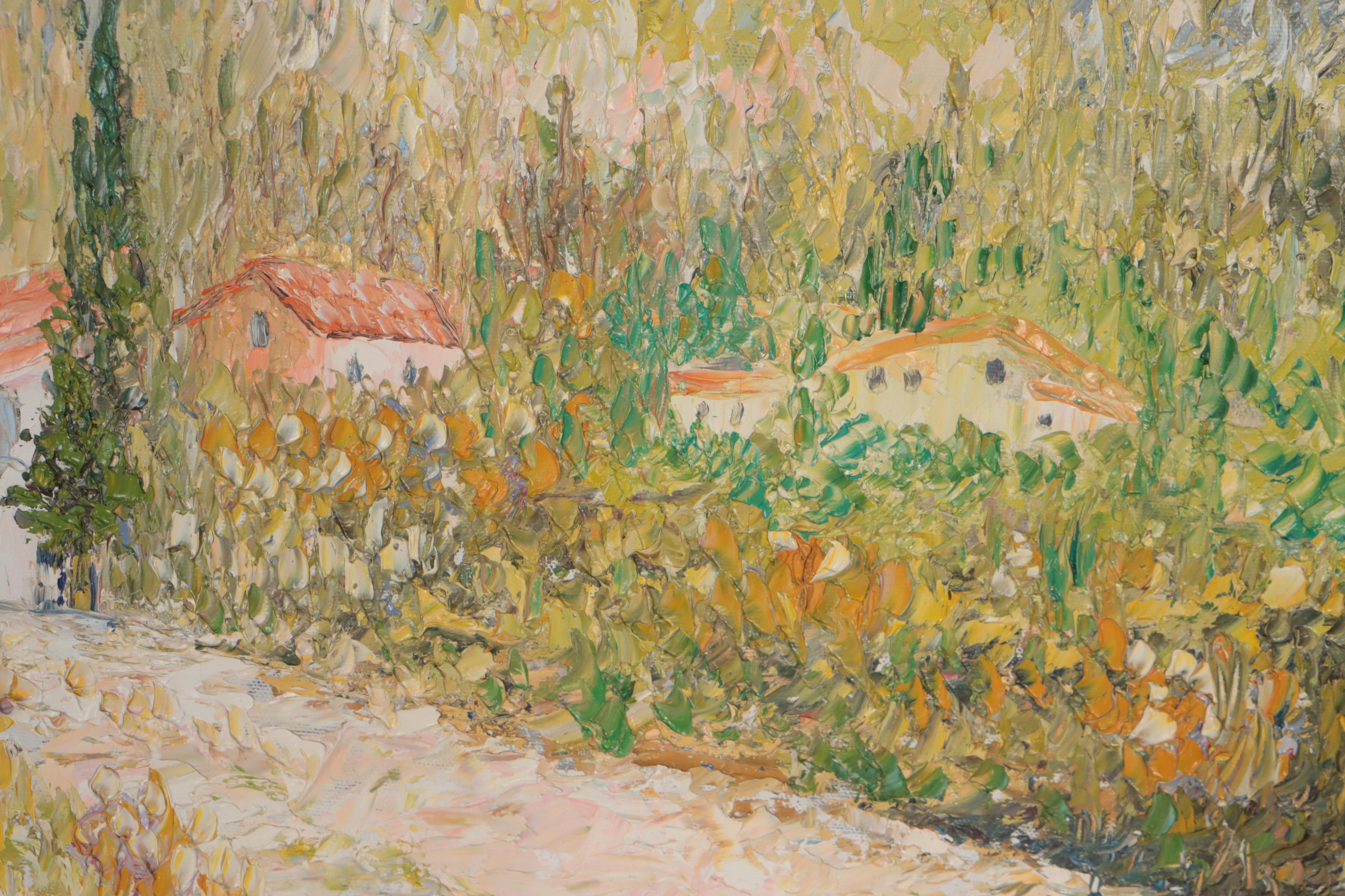 Silvano Assensi Oil Painting of Verdent Landscape