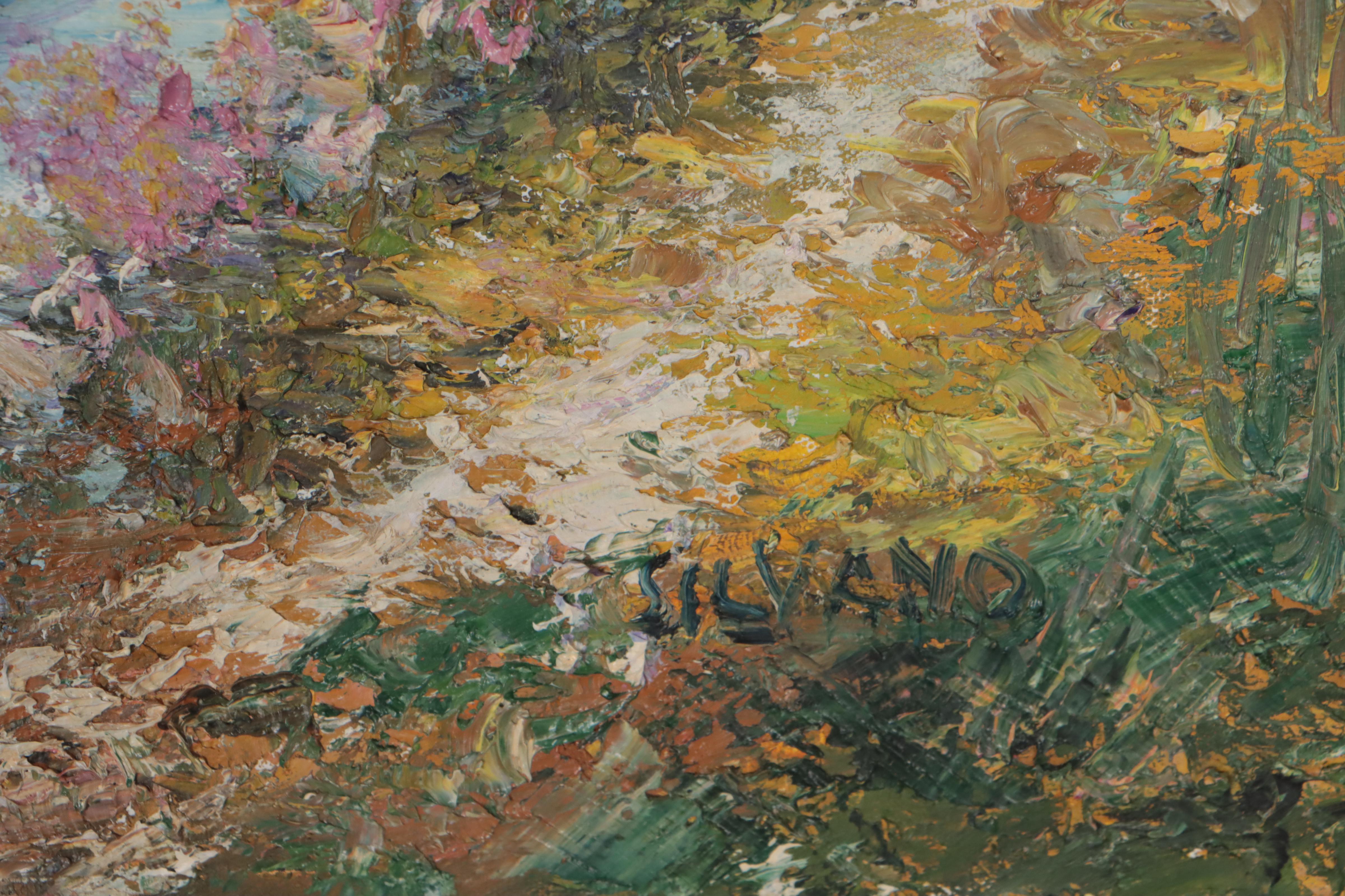 Silvano Assensi Oil Painting of River Landscape