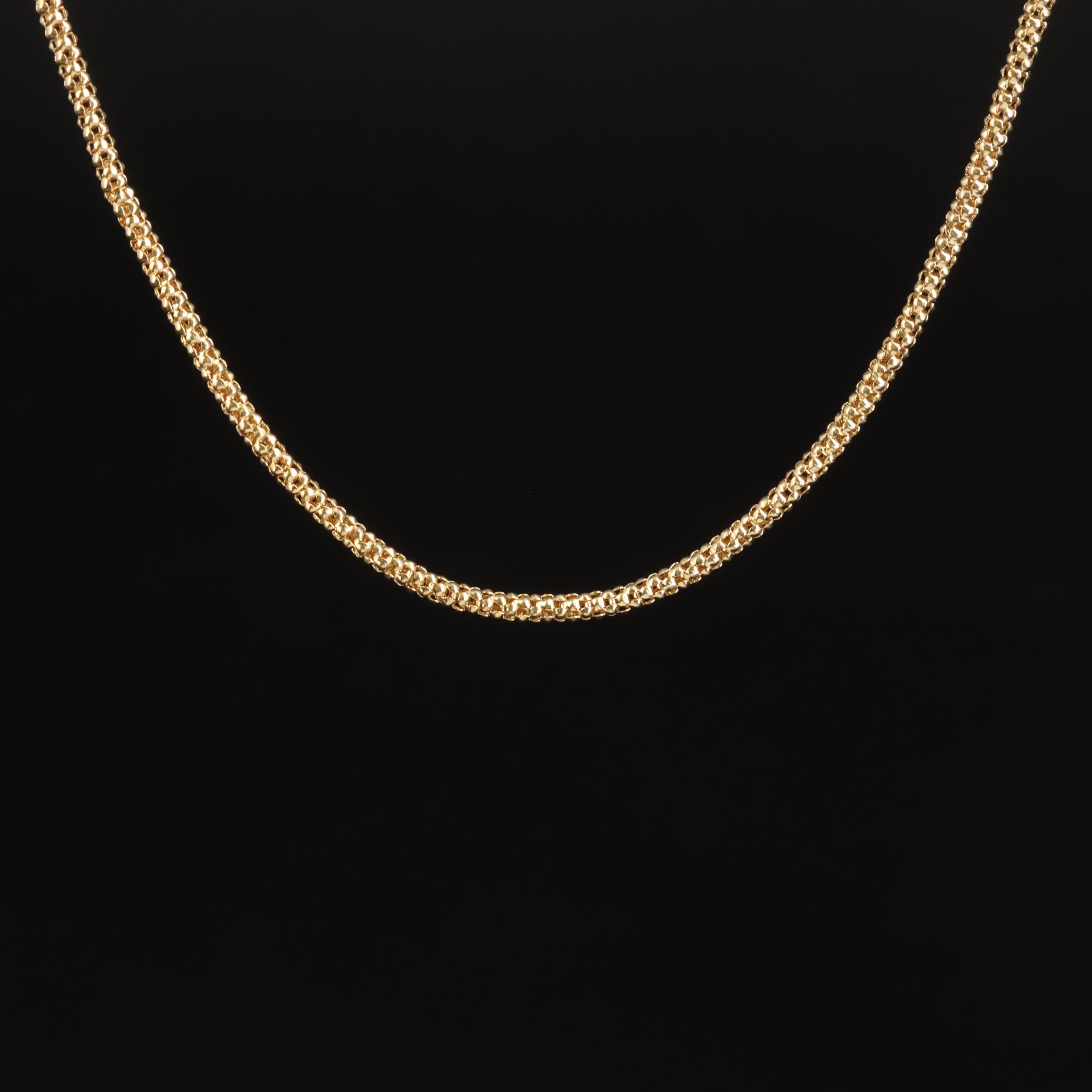 14K Popcorn Chain