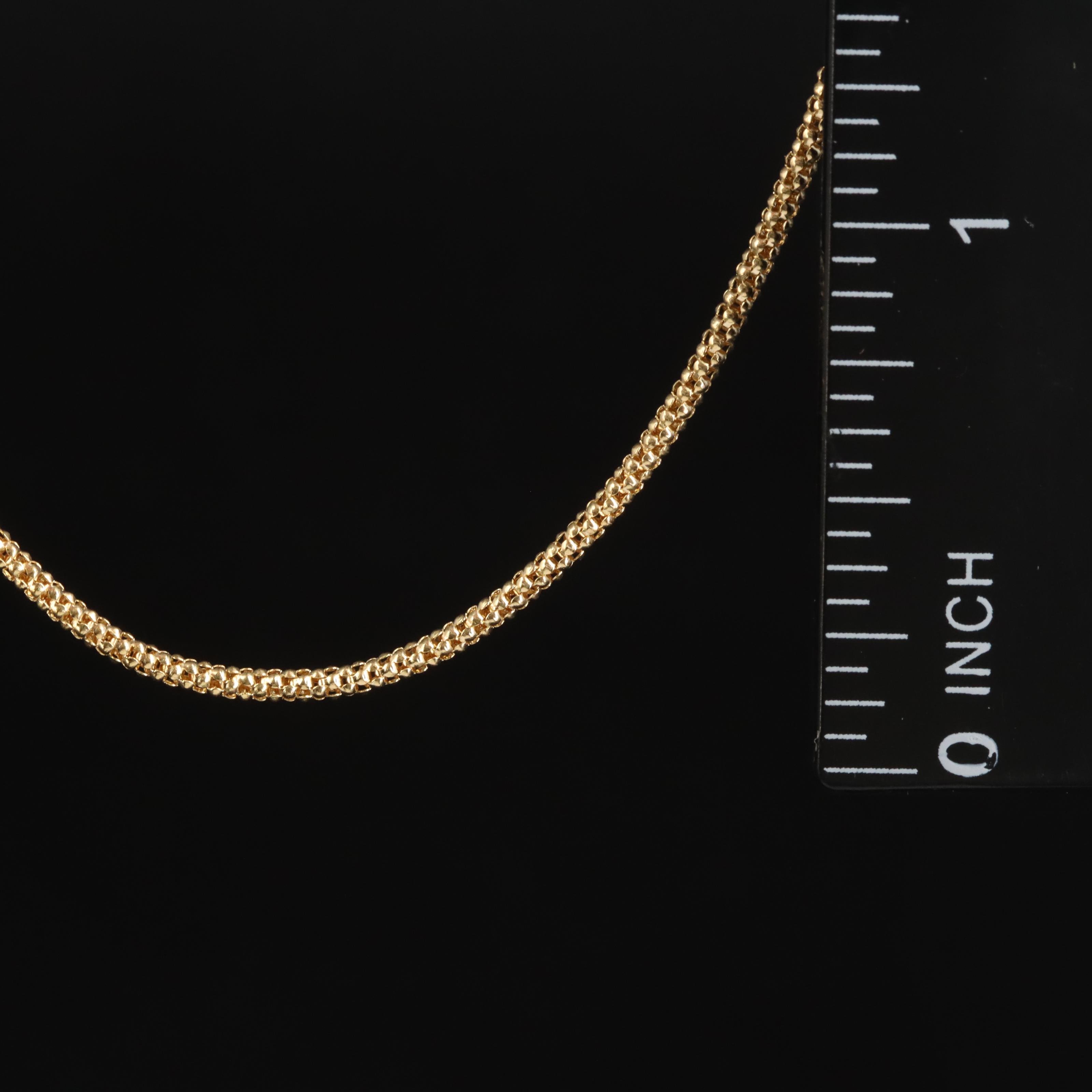 14K Popcorn Chain