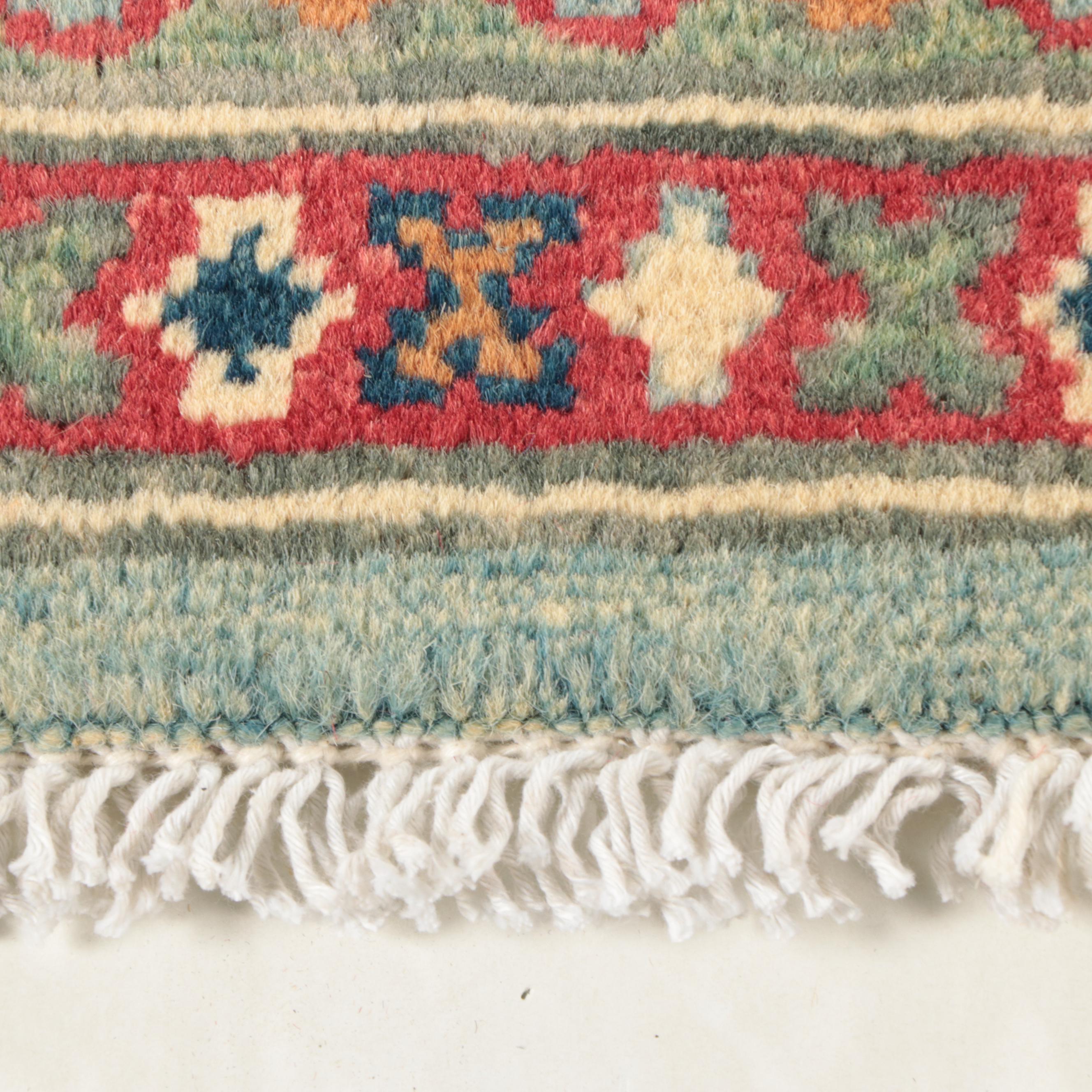 2'8 x 7'11 Hand-Knotted Afghan Kazak Style Carpet Runner