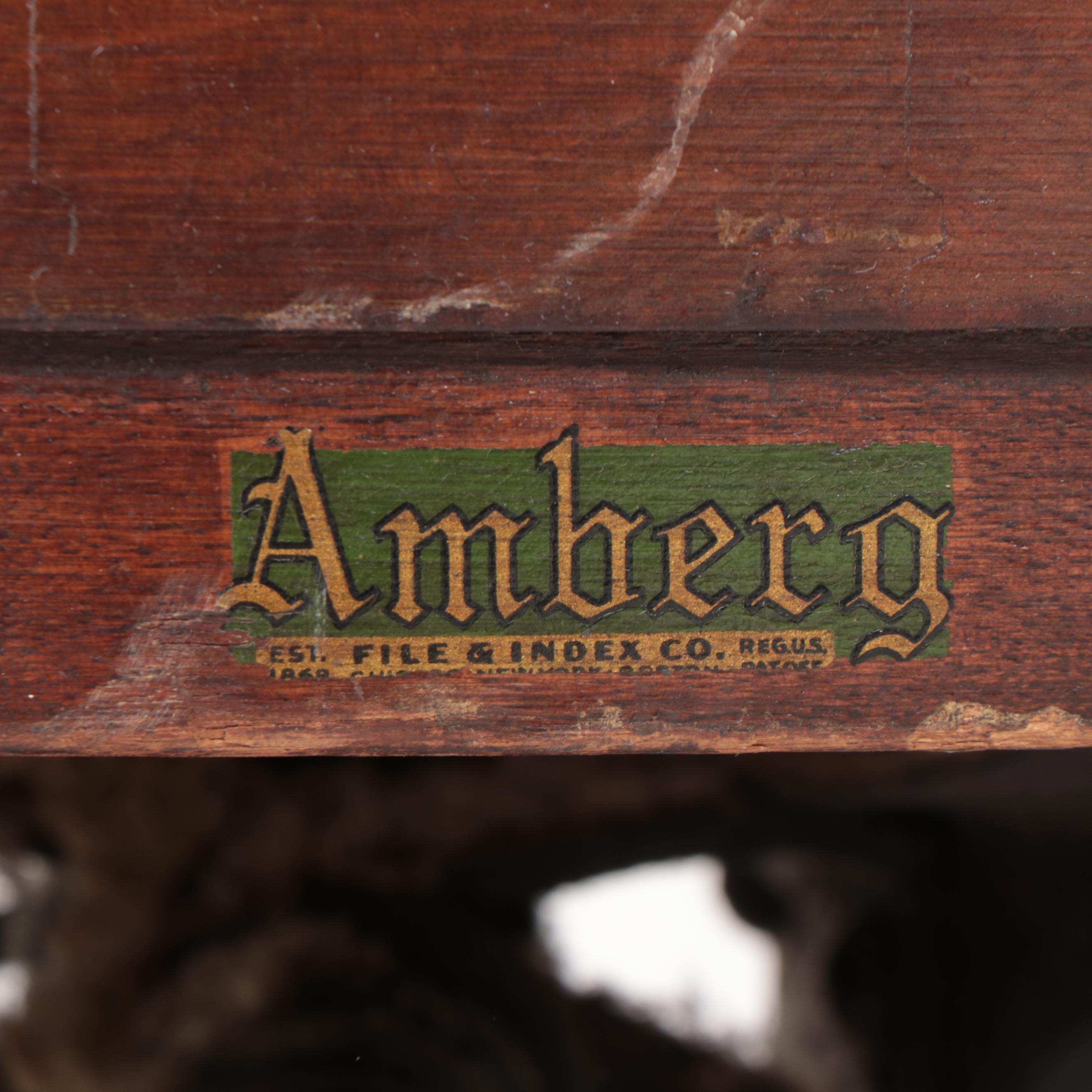 Amberg File & Index Co. Walnut Swivel-Tilt Desk Chair, Early 20th Century