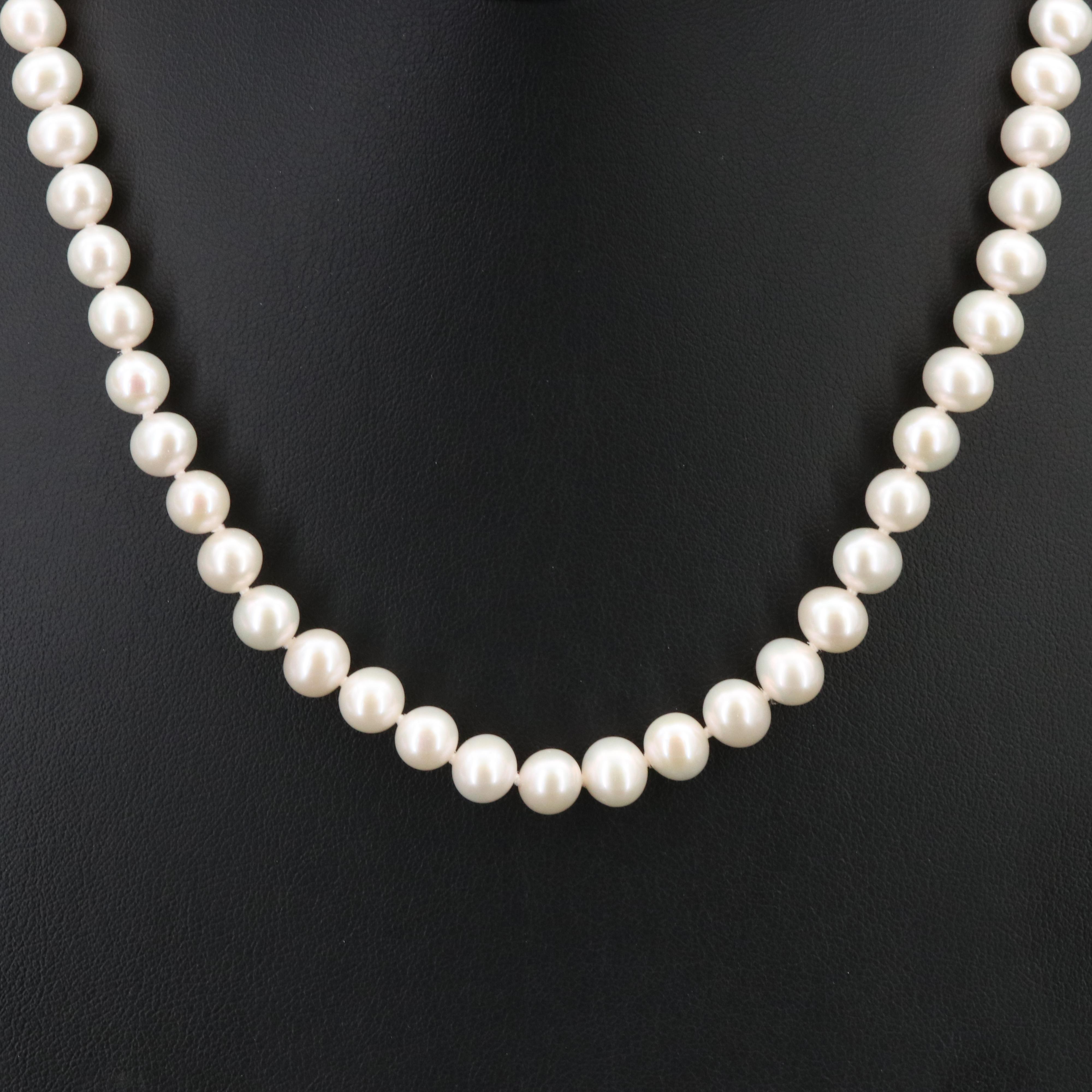 Pearl Necklace with 14K Clasp