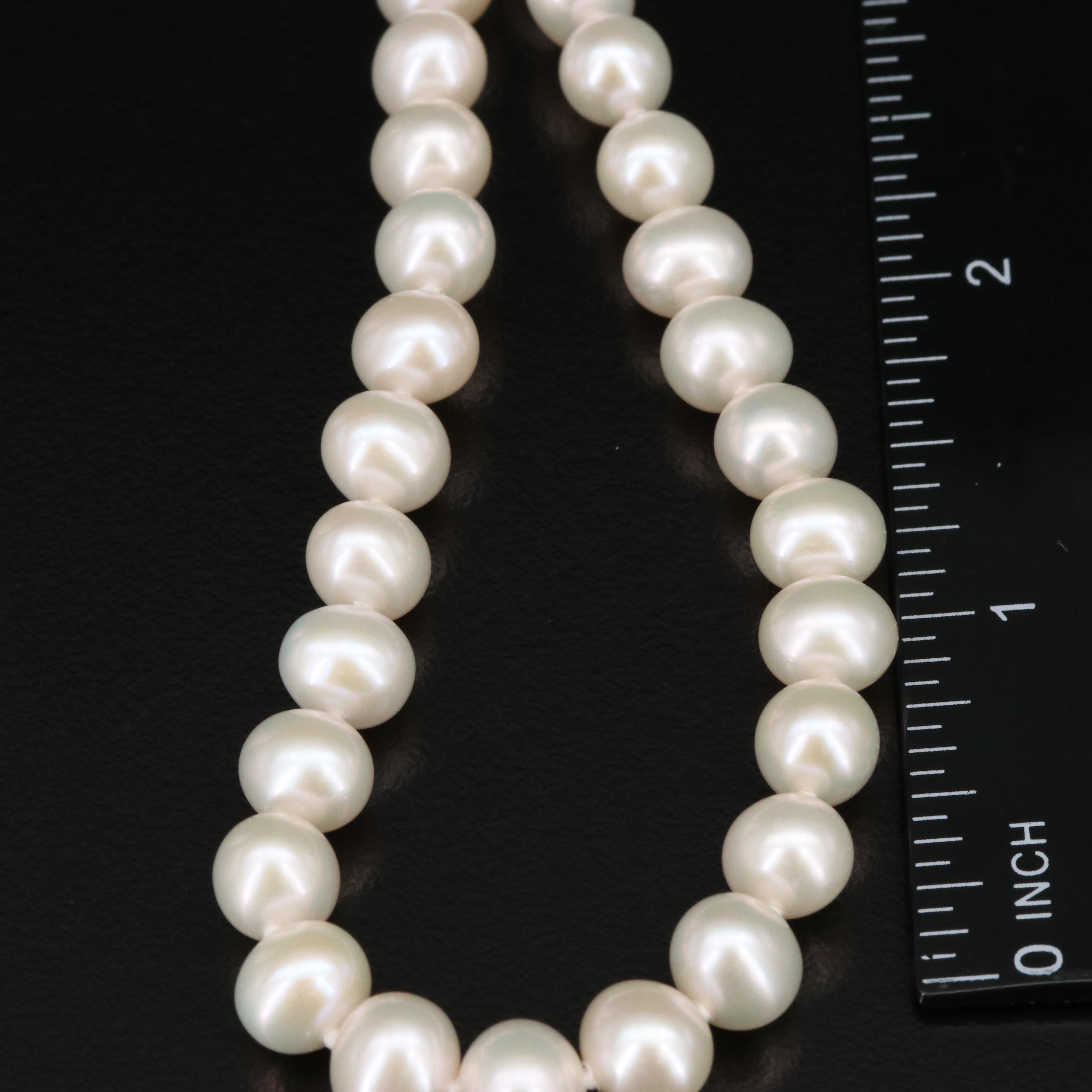 Pearl Necklace with 14K Clasp
