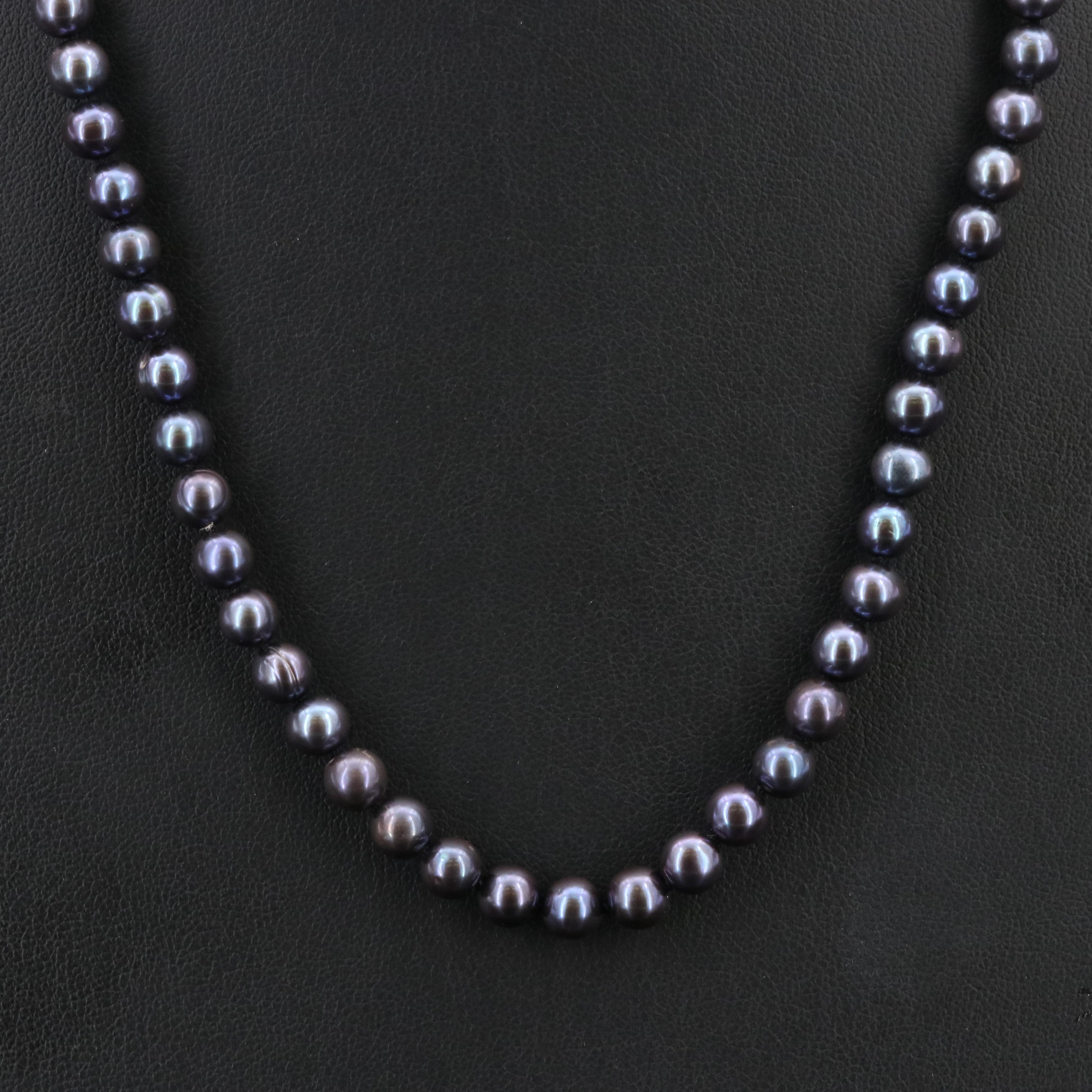 Pearl Single Strand Necklace with 14K Clasp