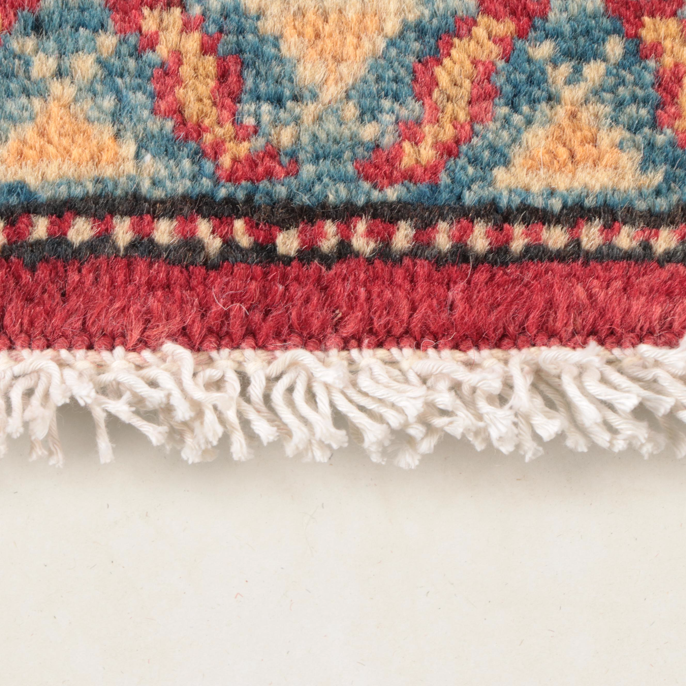 3'11 x 5'9 Hand-Knotted Afghan Kazak Style Area Rug