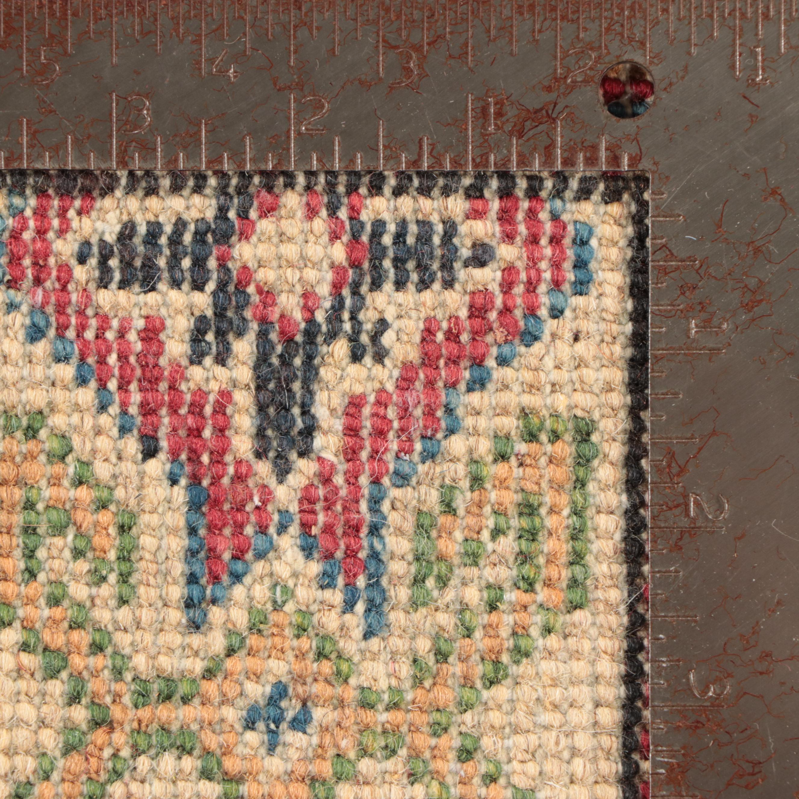 3'11 x 5'9 Hand-Knotted Afghan Kazak Style Area Rug