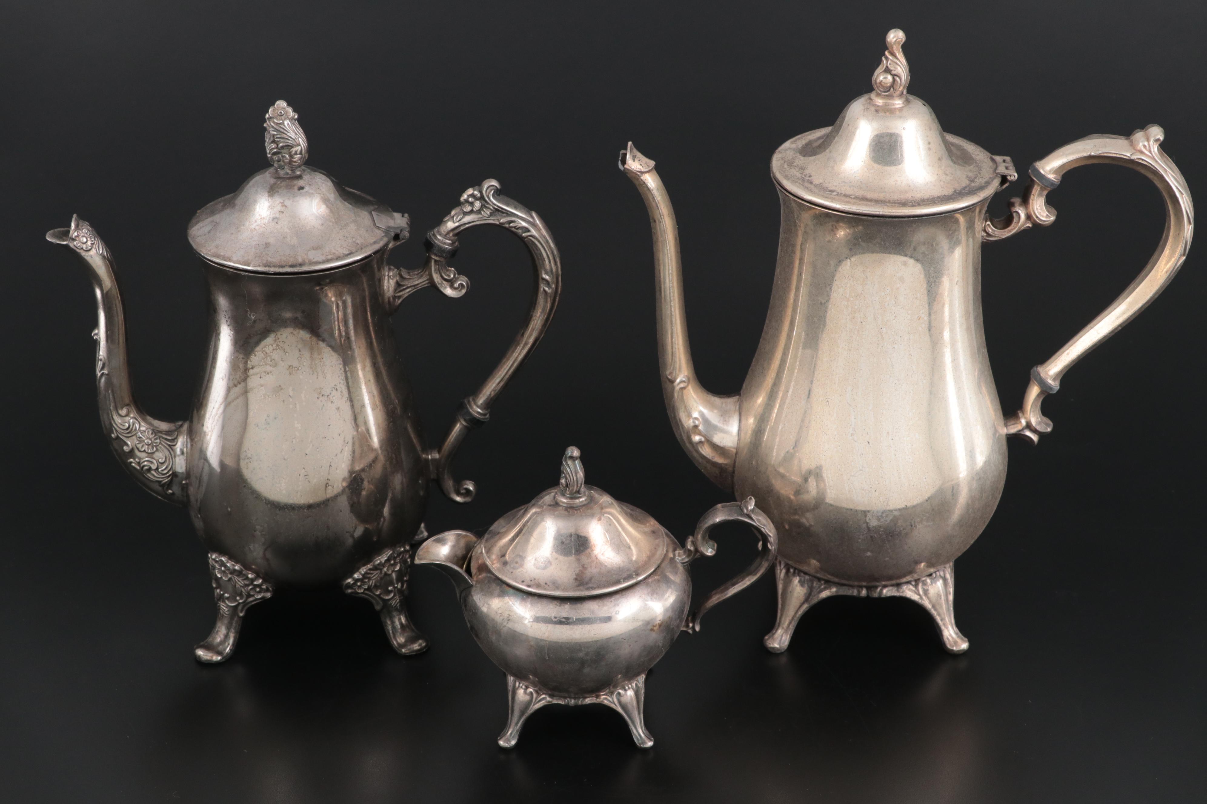 Wilcox Silver Plate Butler's Tray and Other Silver Plate Table Accessories