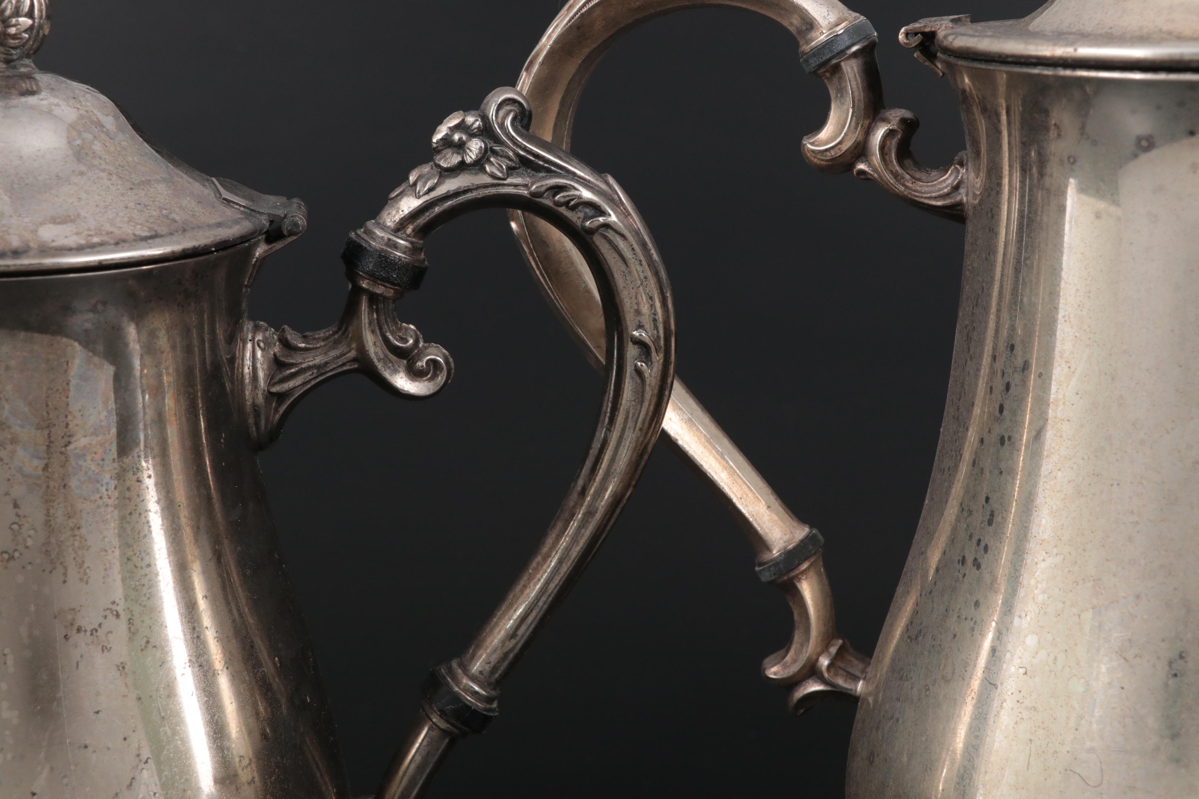 Wilcox Silver Plate Butler's Tray and Other Silver Plate Table Accessories