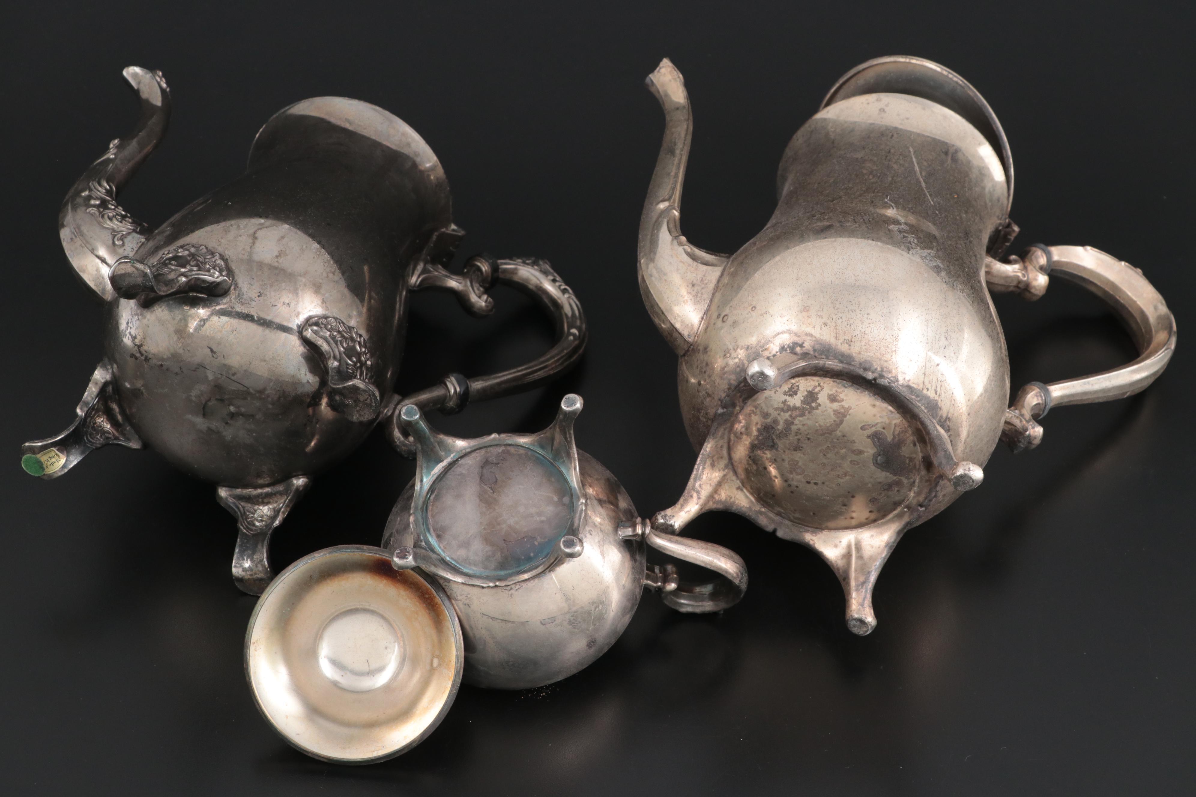 Wilcox Silver Plate Butler's Tray and Other Silver Plate Table Accessories