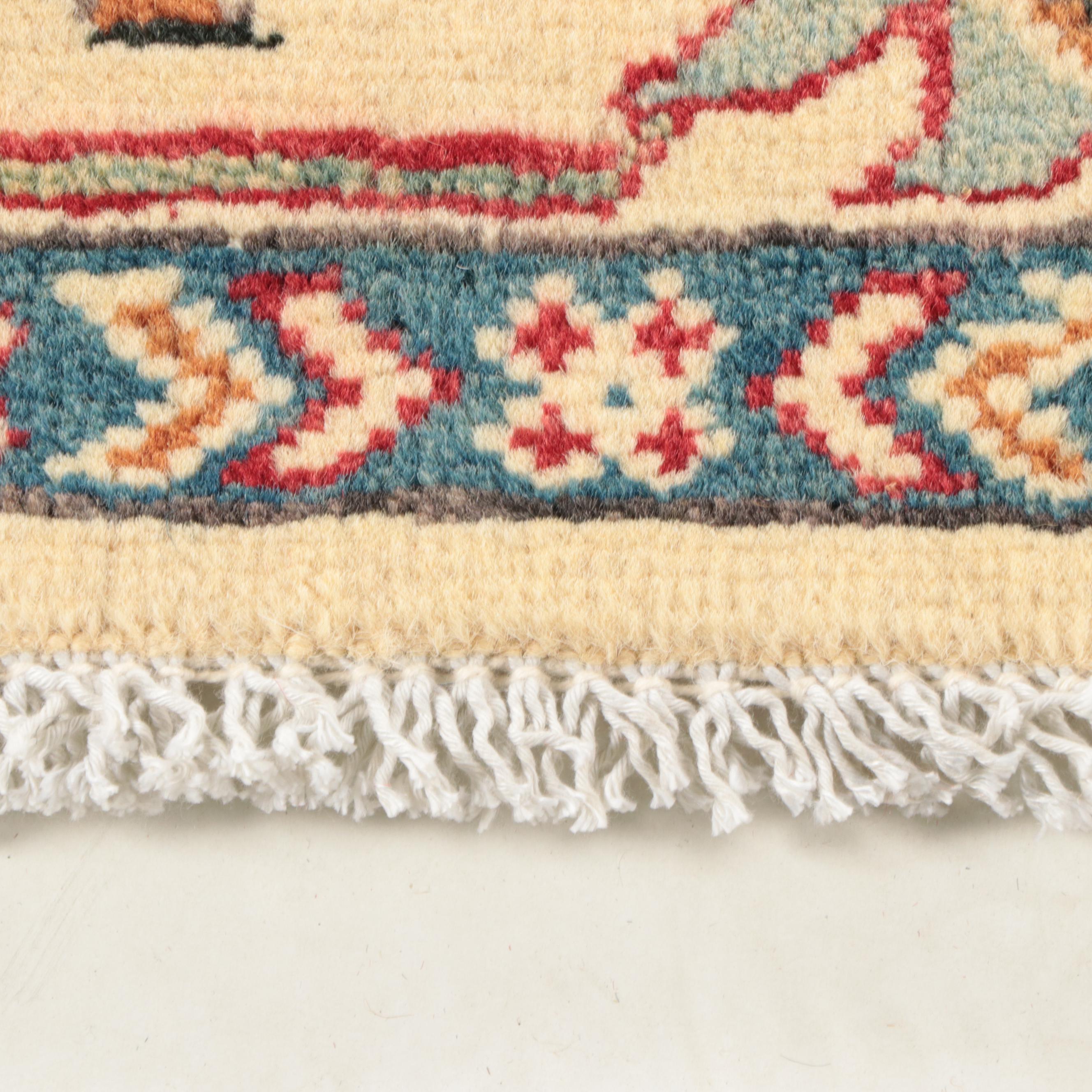 4' x 5'11 Hand-Knotted Afghan Kazak Style Area Rug