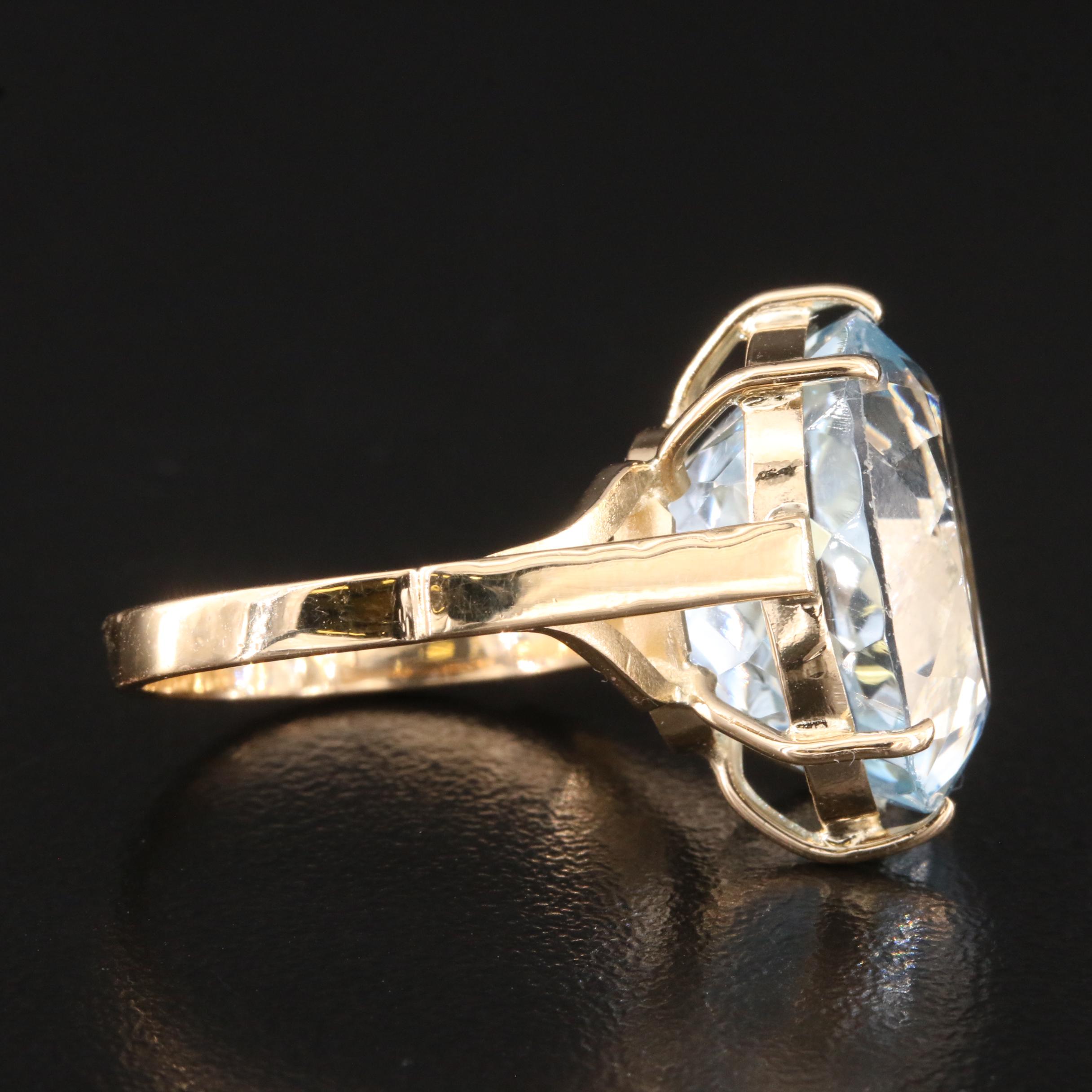 18K 23.02 CT Sky Blue Topaz Ring