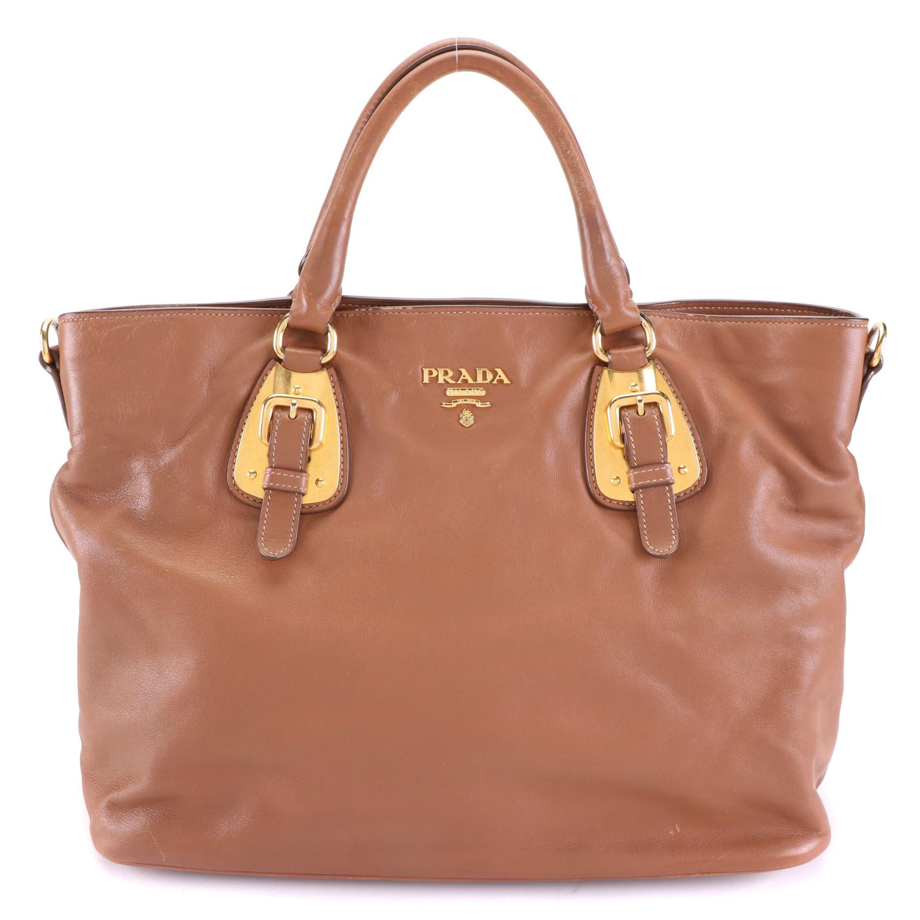 Prada Shopping Tote Bag BN1902 in Soft Calfskin Leather