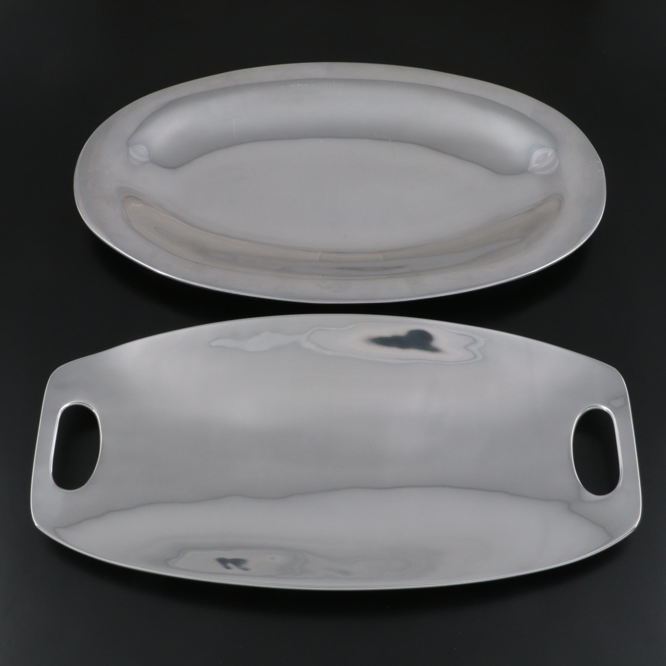 Nambé Tray and Handled Tray