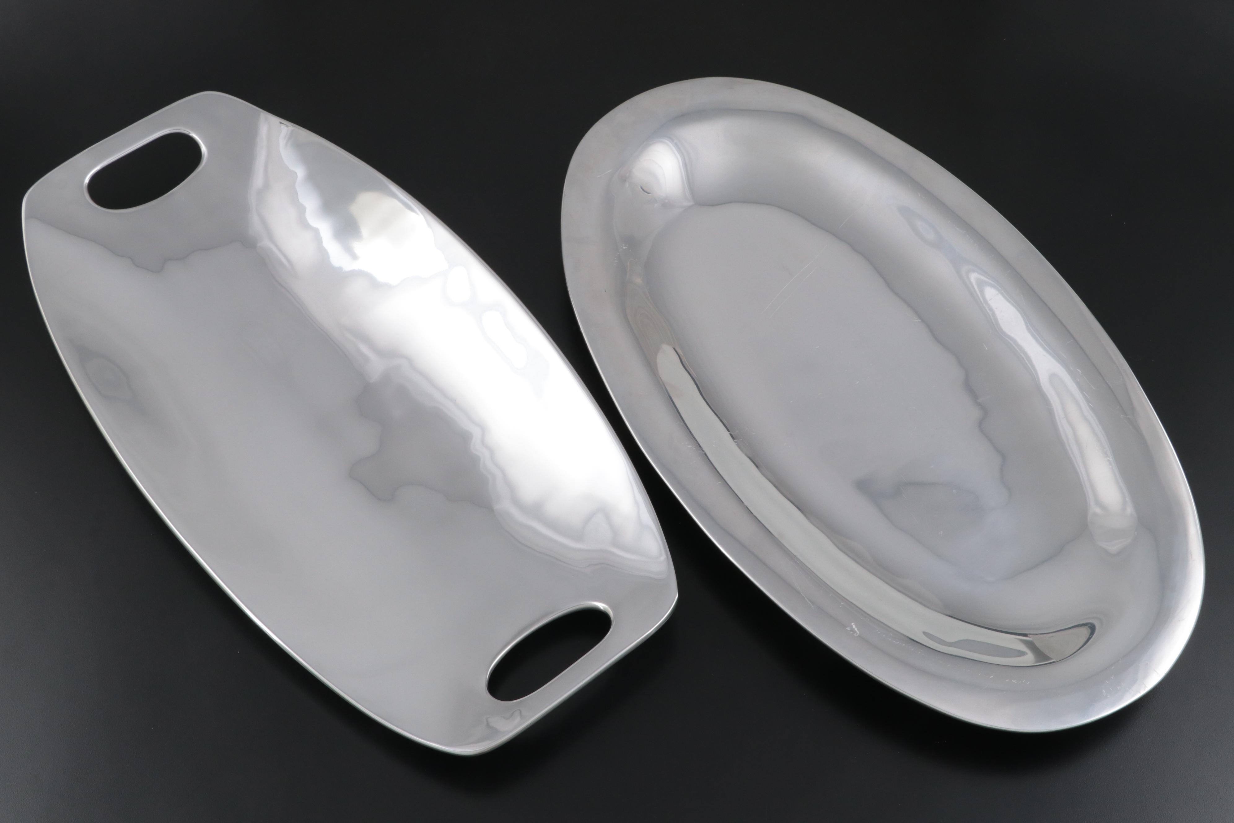 Nambé Tray and Handled Tray