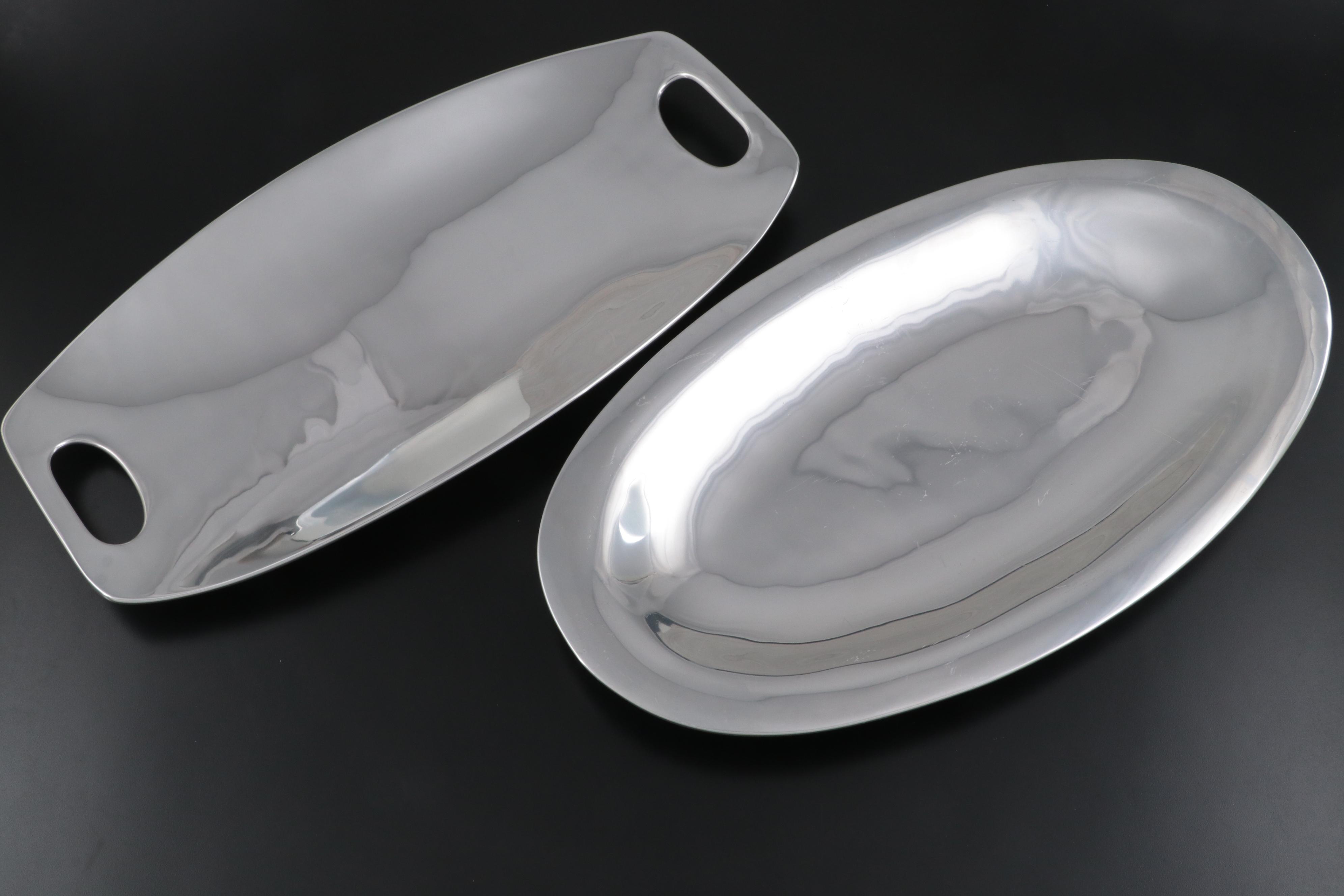 Nambé Tray and Handled Tray