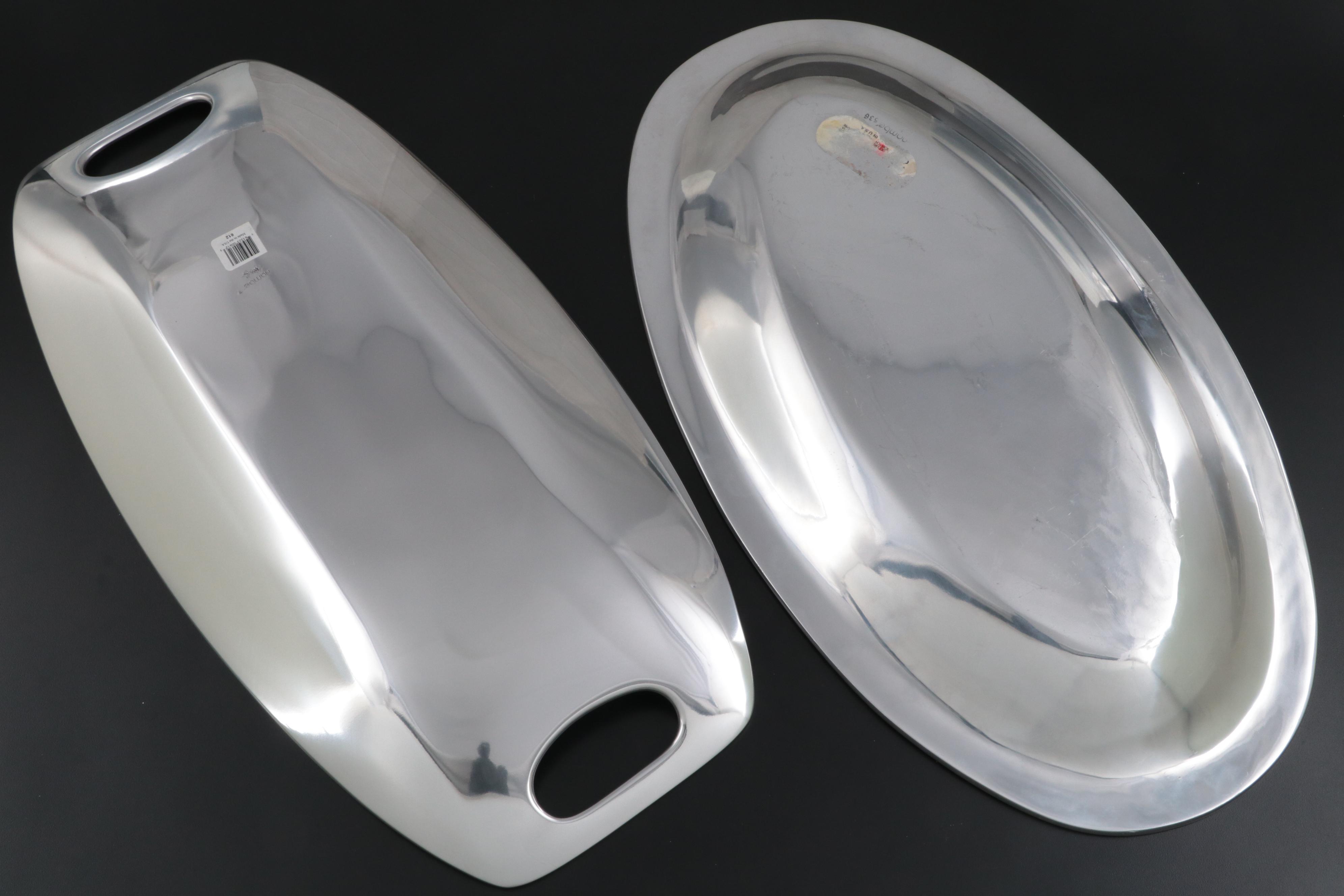 Nambé Tray and Handled Tray