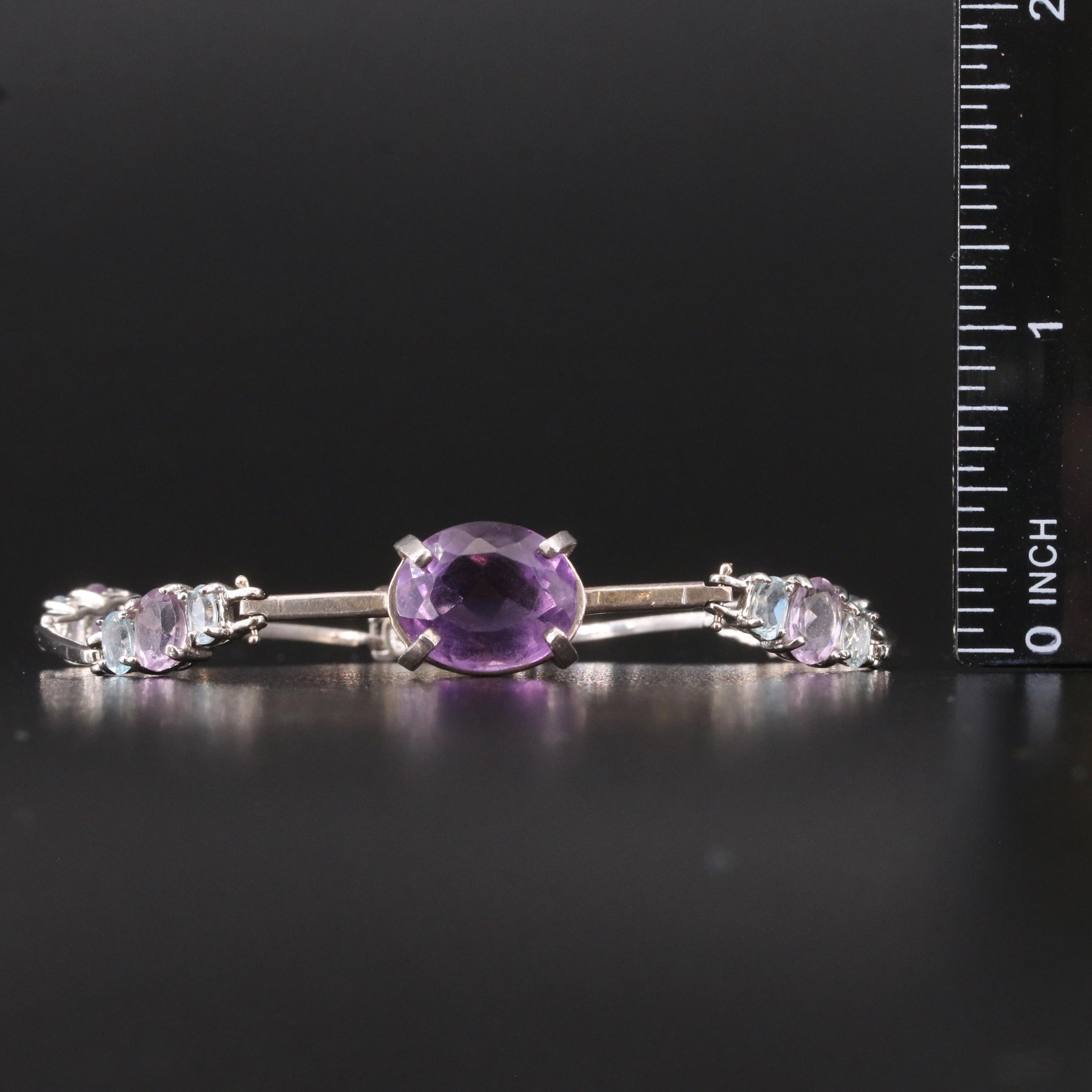 Sterling Amethyst and Topaz Bracelet