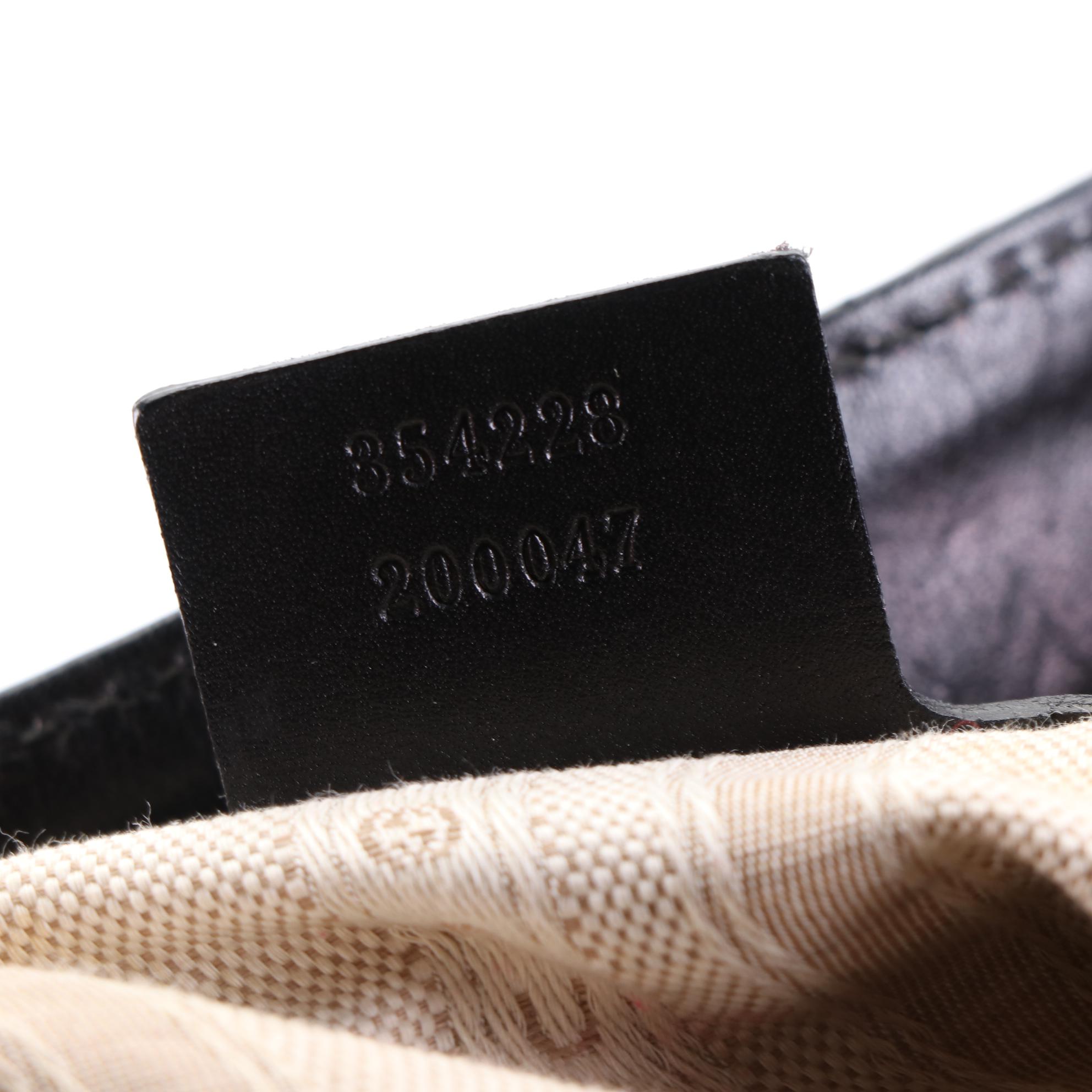 Gucci Bucket Bag in Diamante Coated Canvas and Leather Trim