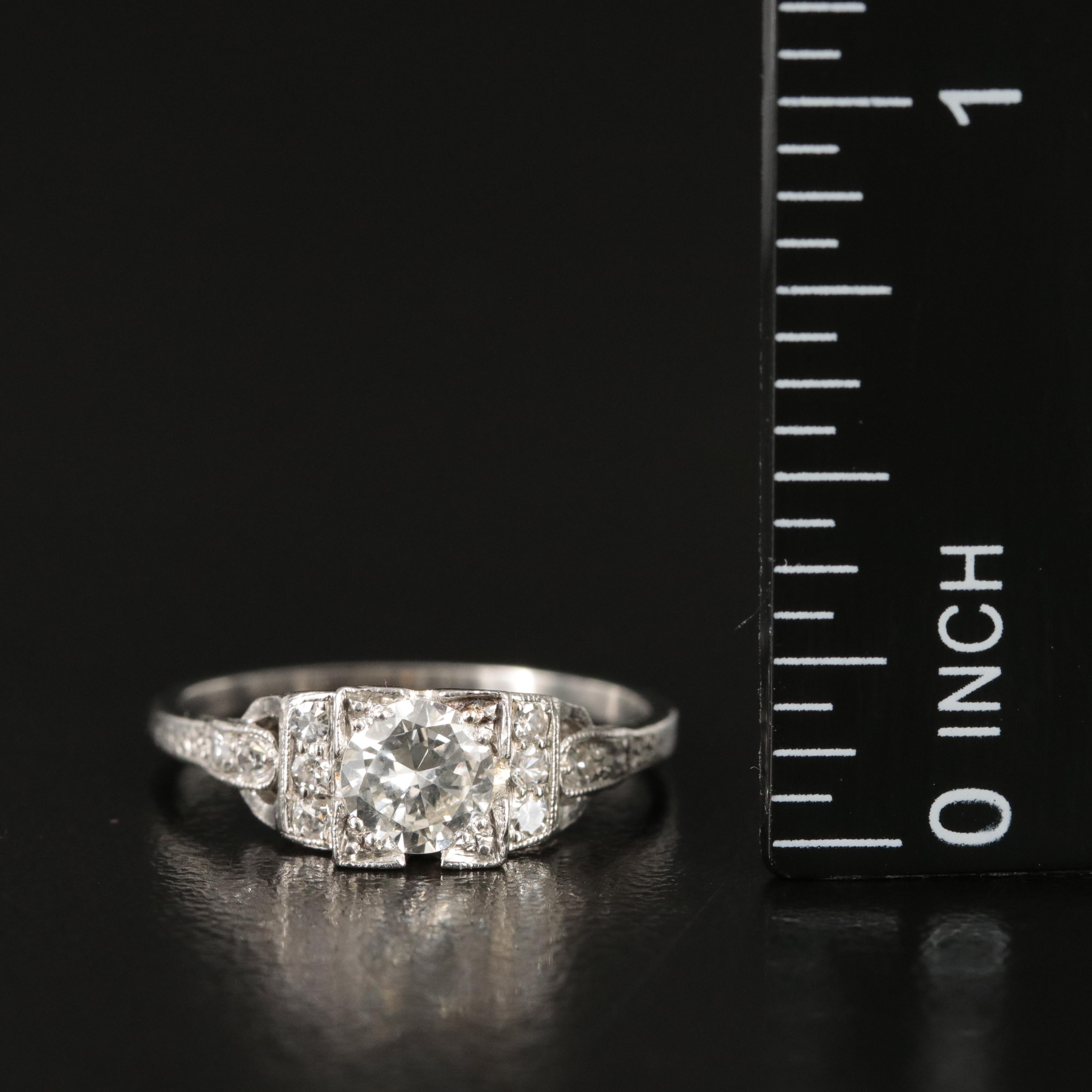 Platinum 0.54 CTW Diamond Ring