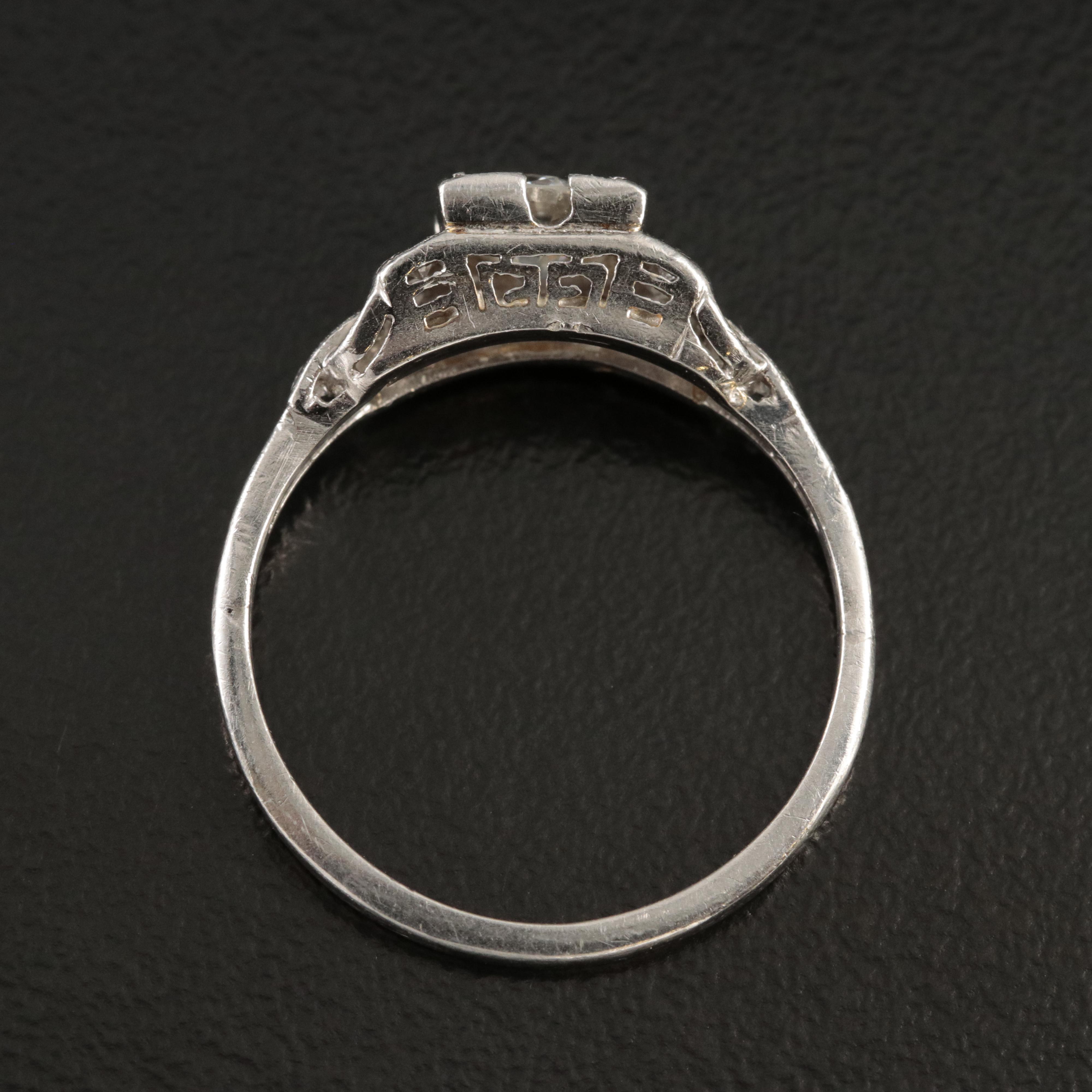 Platinum 0.54 CTW Diamond Ring