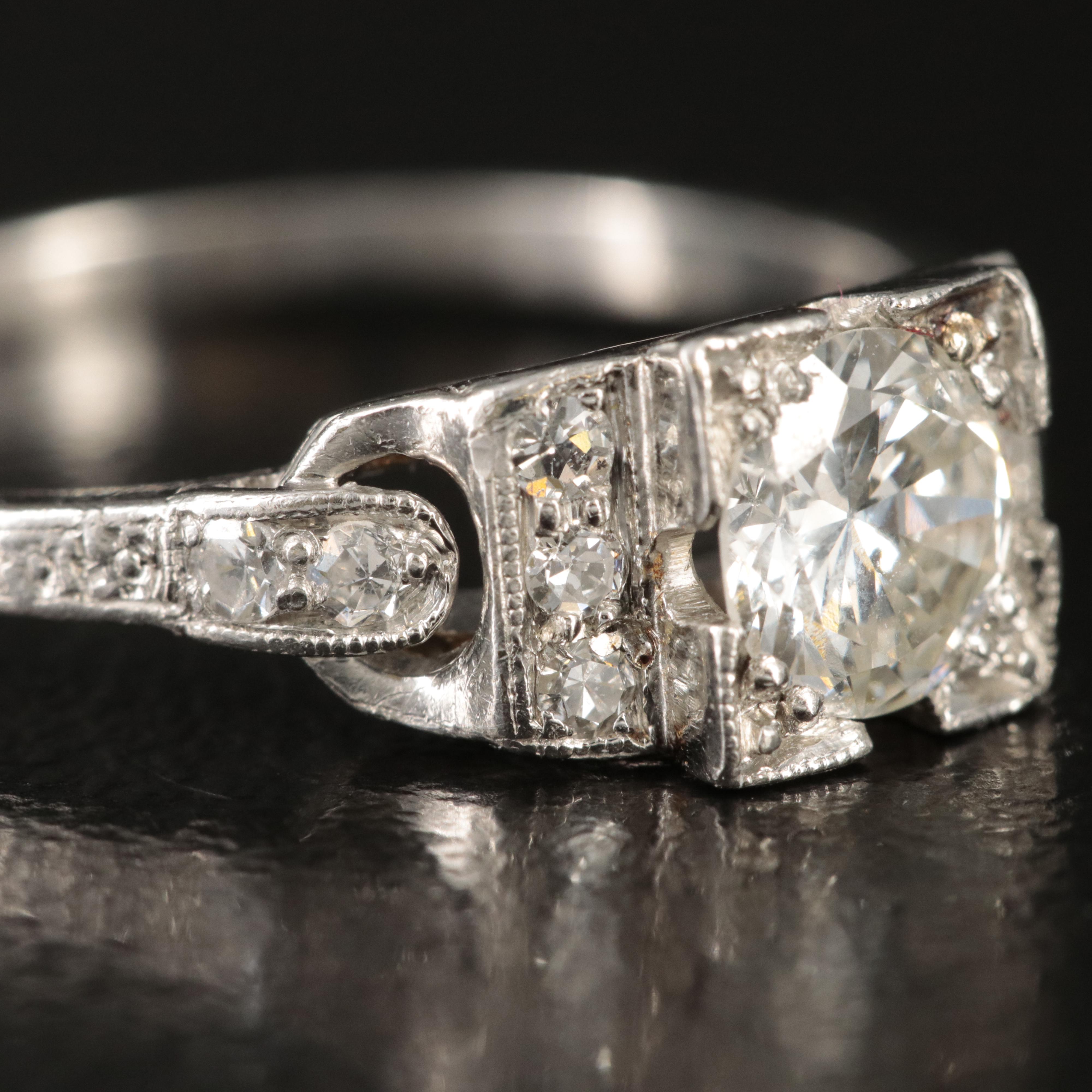 Platinum 0.54 CTW Diamond Ring