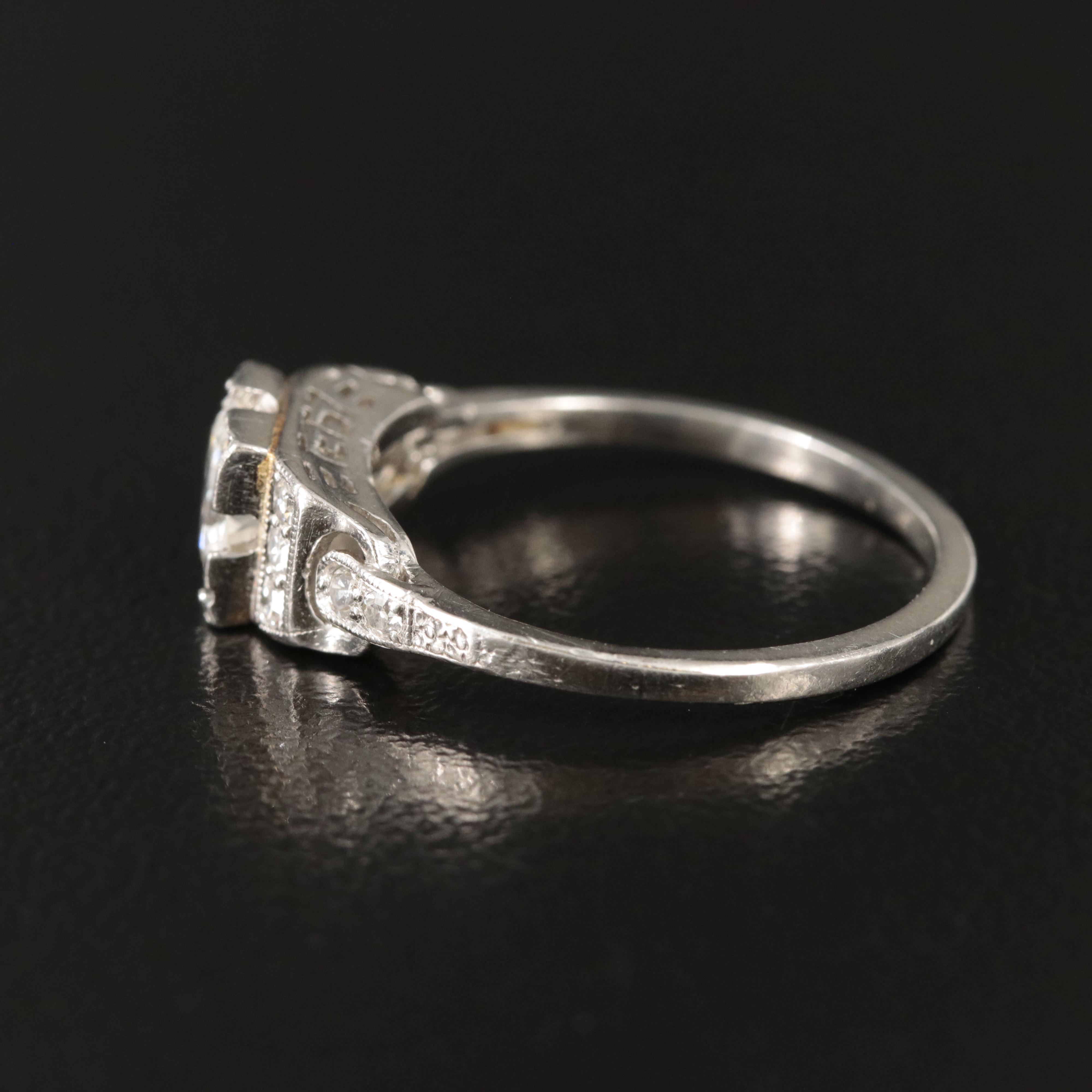 Platinum 0.54 CTW Diamond Ring