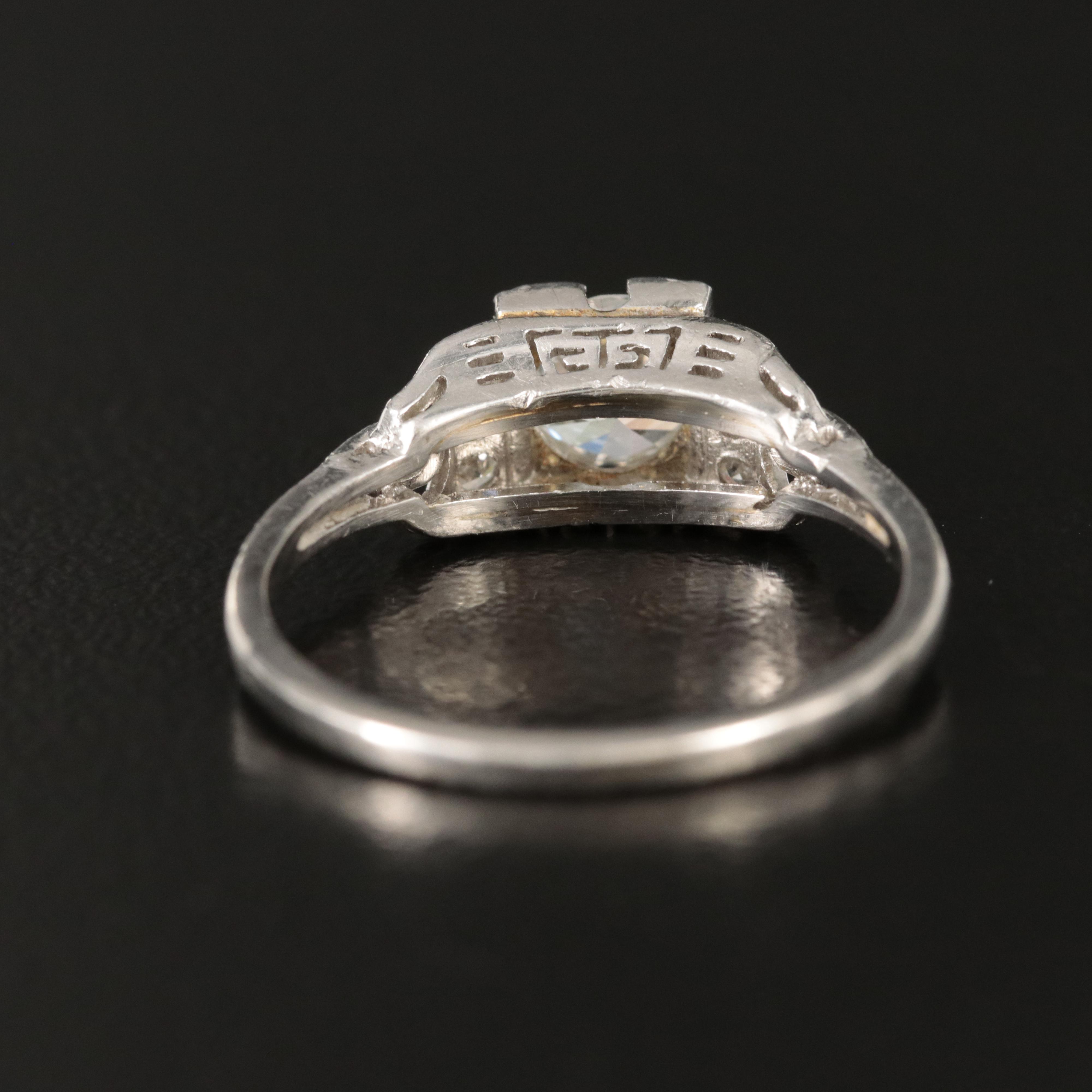 Platinum 0.54 CTW Diamond Ring