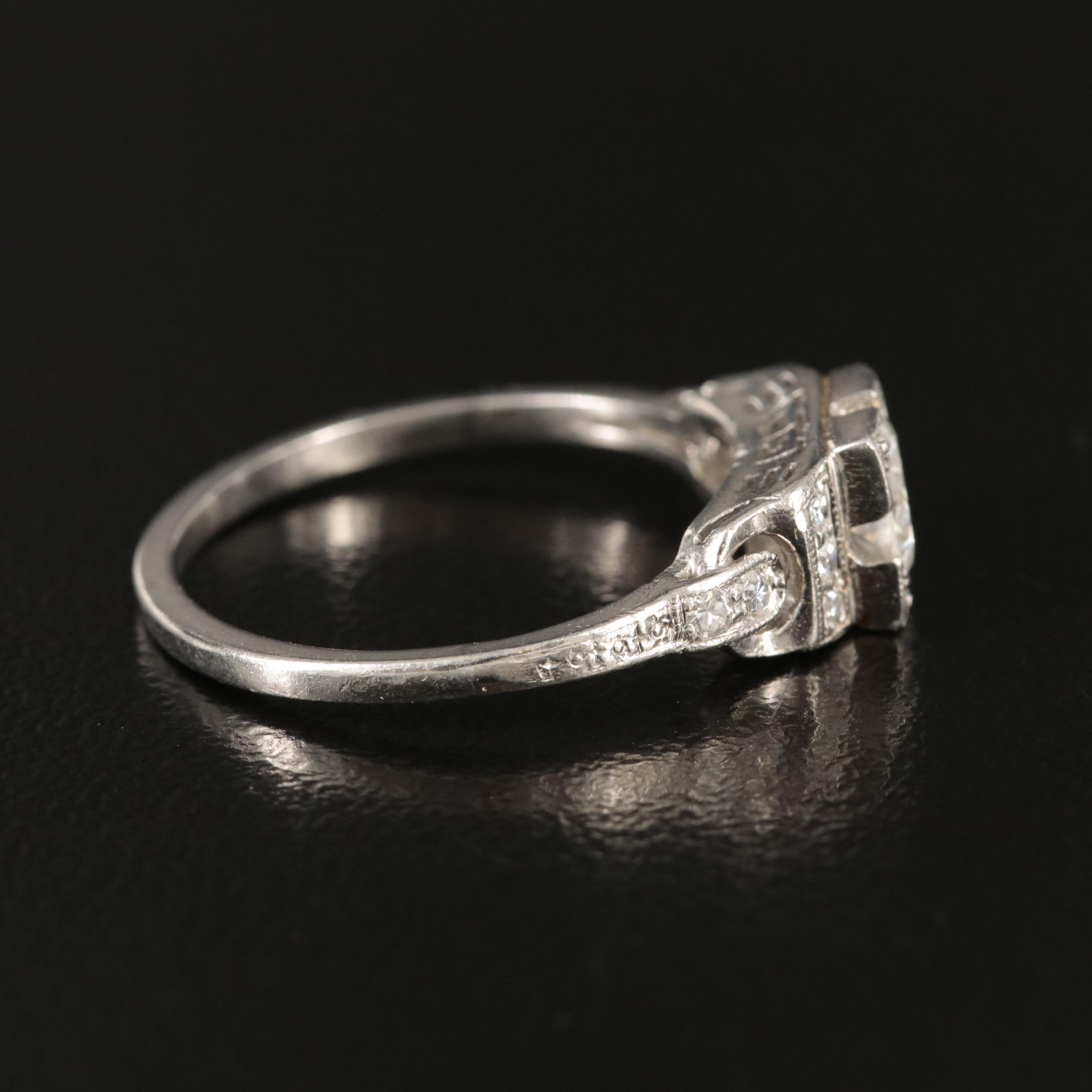 Platinum 0.54 CTW Diamond Ring