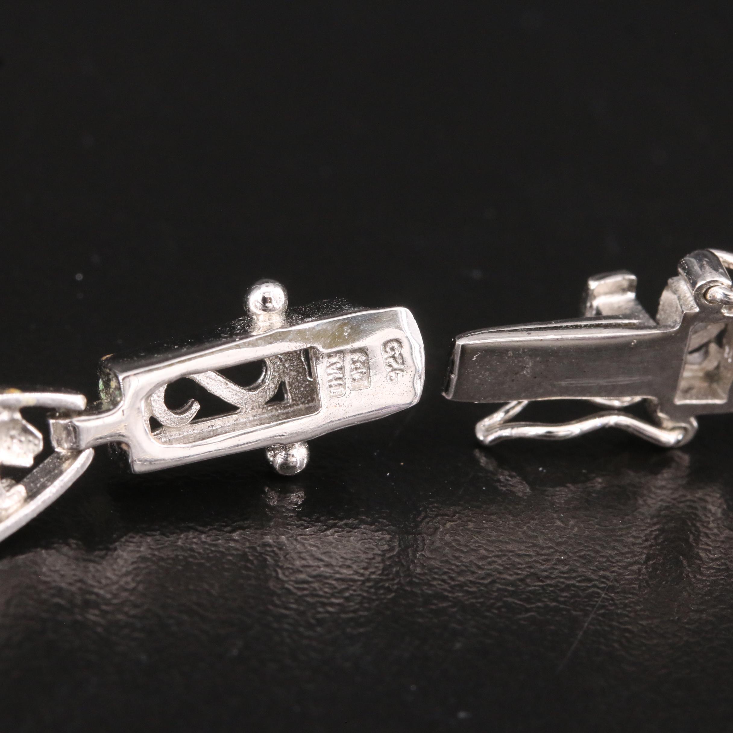 Sterling Color Changing Sapphire Cat Bracelet