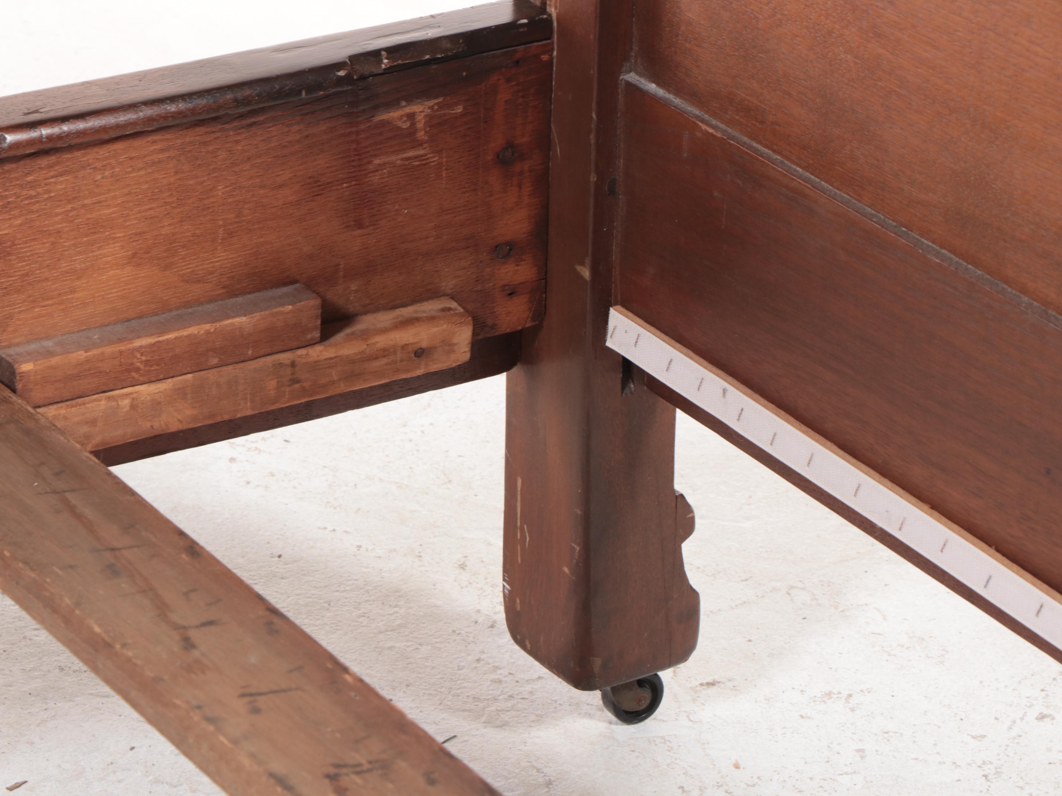 Victorian Eastlake Walnut Full Size Bed, Late 19th Century