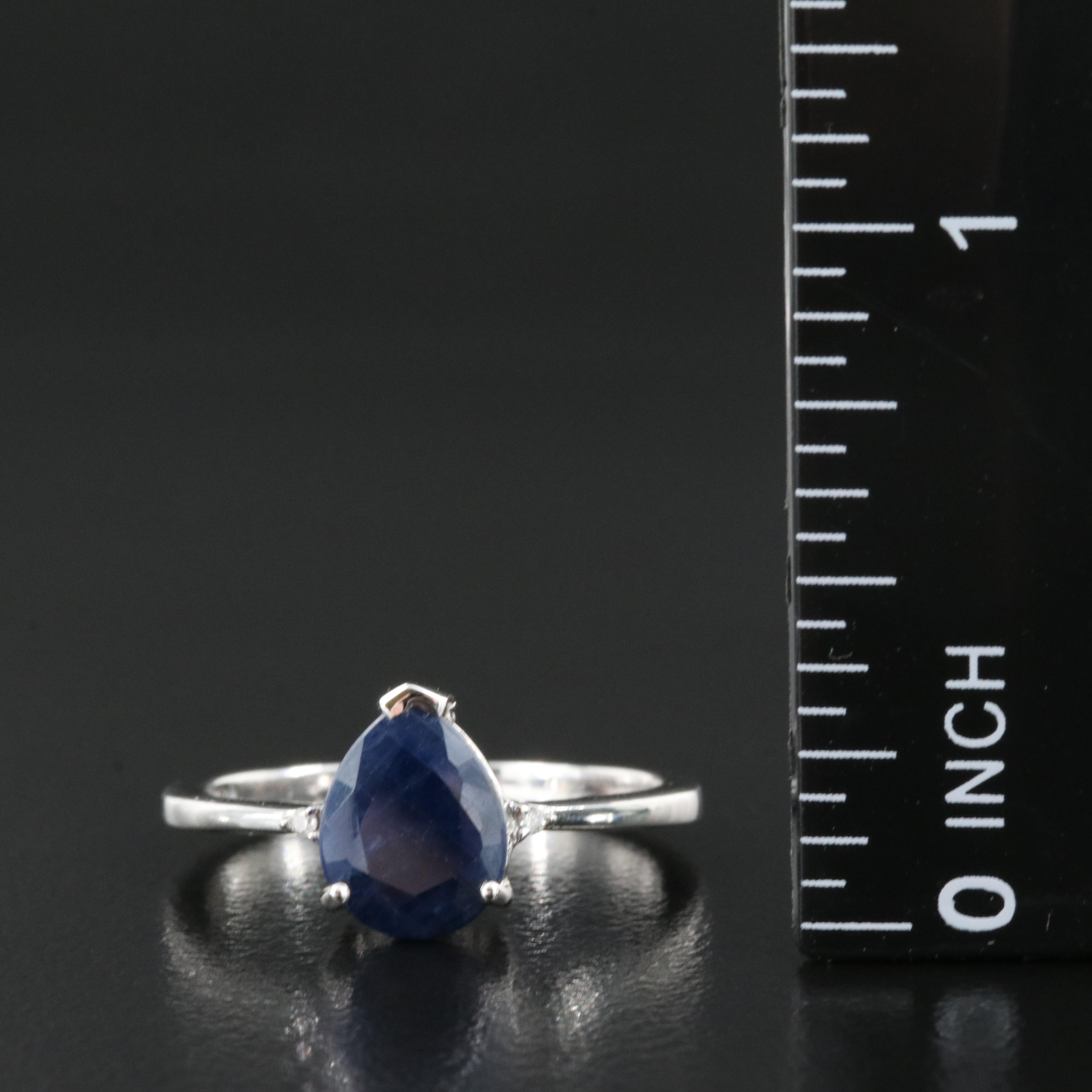 14K 1.94 CT Sapphire and Diamond Ring