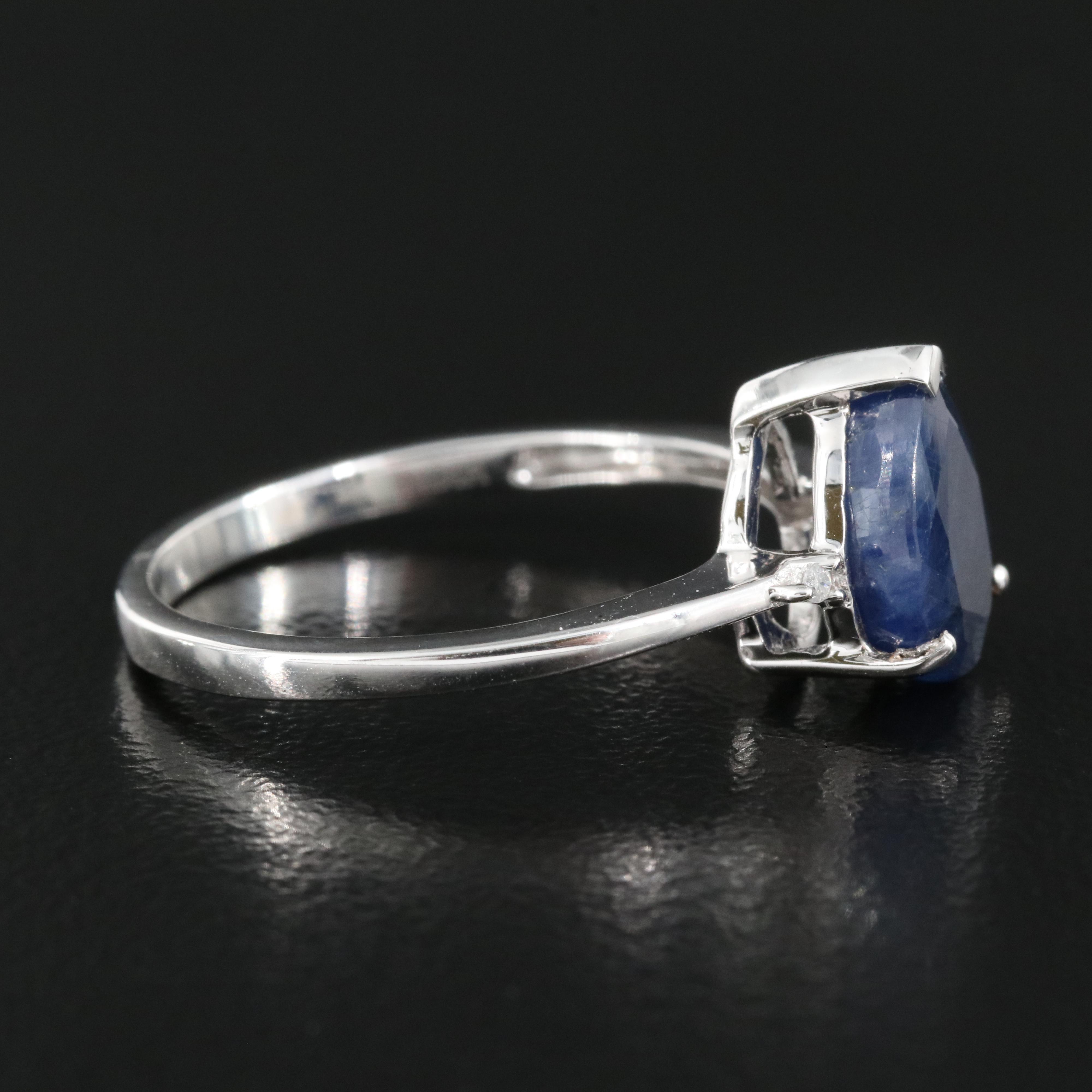 14K 1.94 CT Sapphire and Diamond Ring