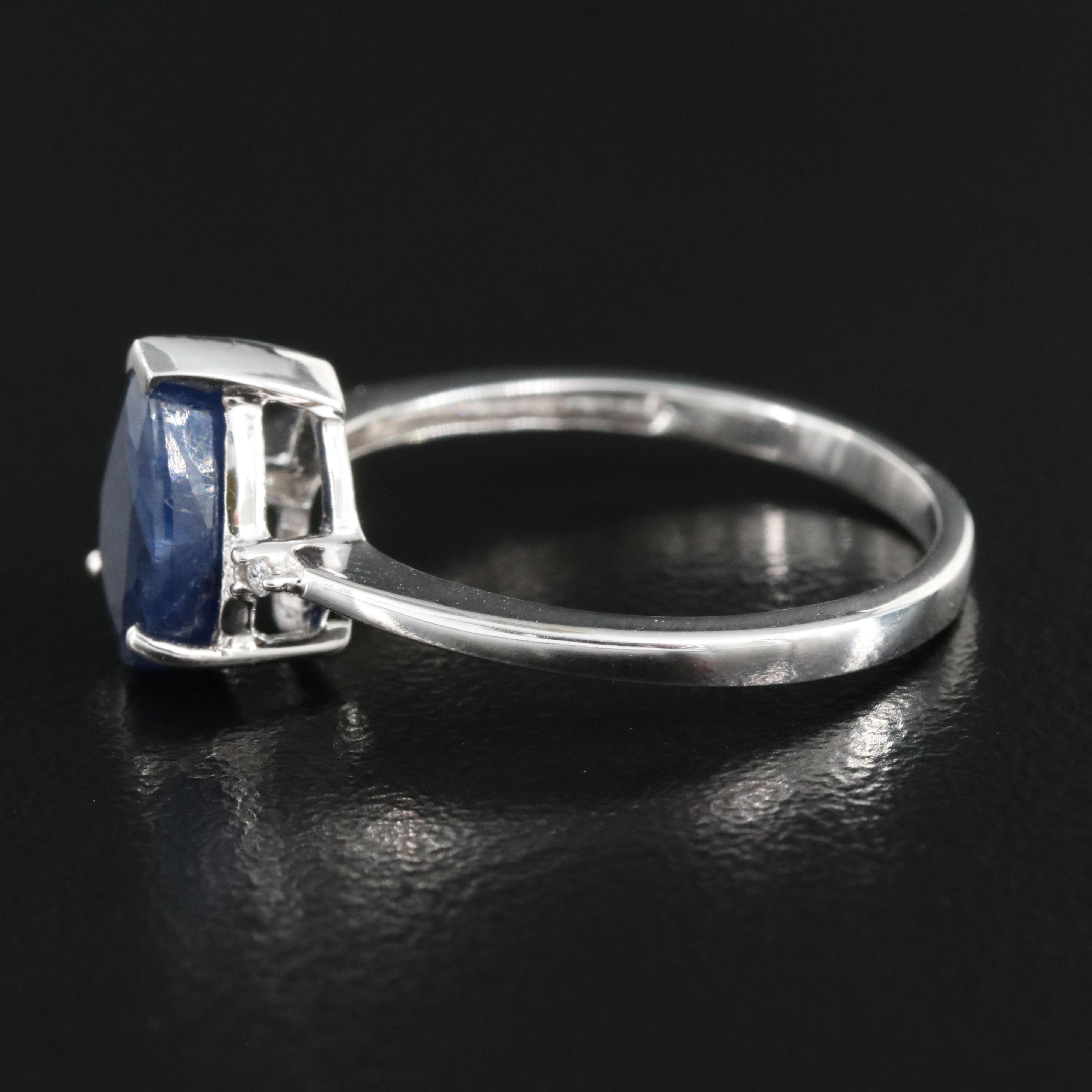 14K 1.94 CT Sapphire and Diamond Ring