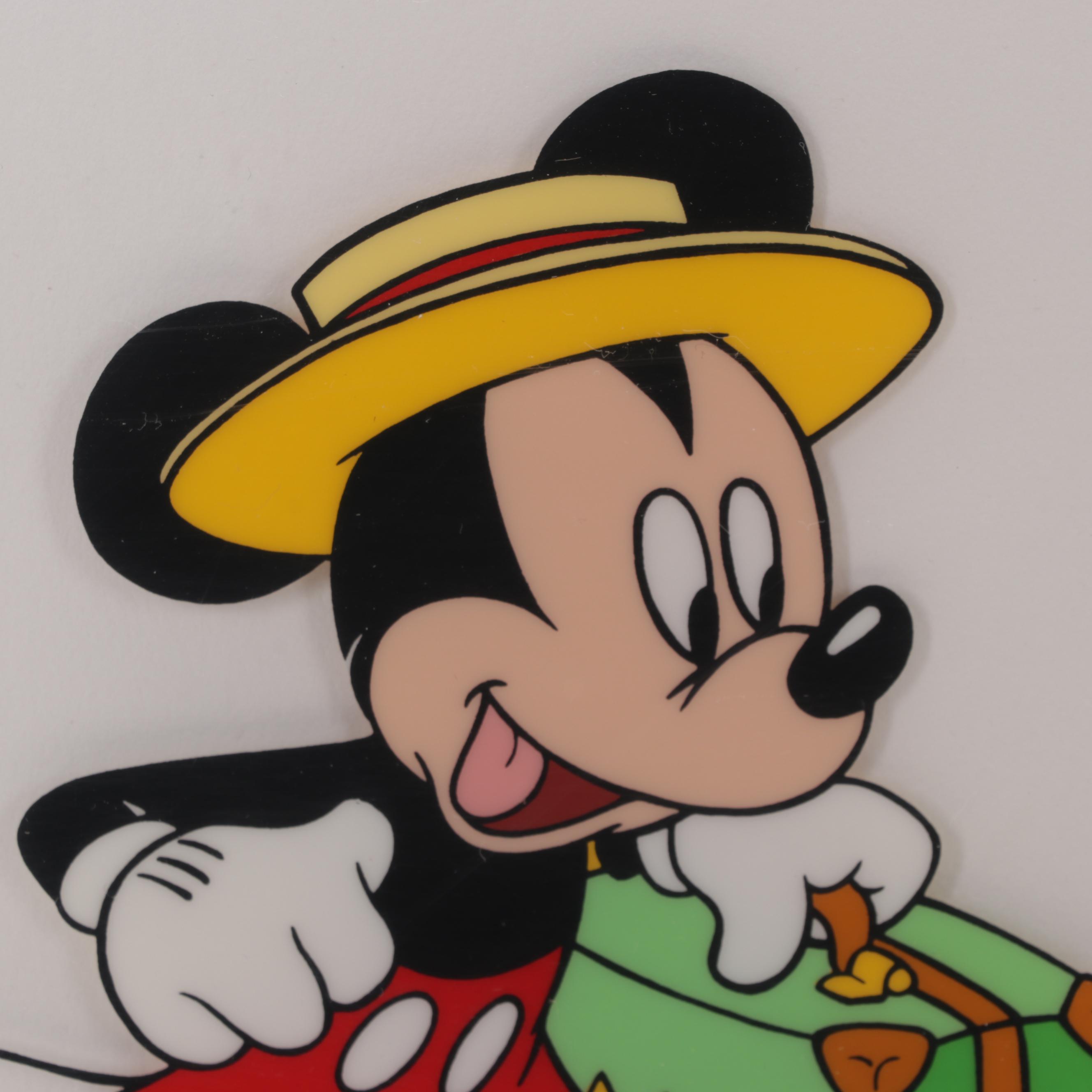 Disney "Mr. Mouse Takes a Trip" Sericel of Mickey Mouse and Pluto, Circa 1990