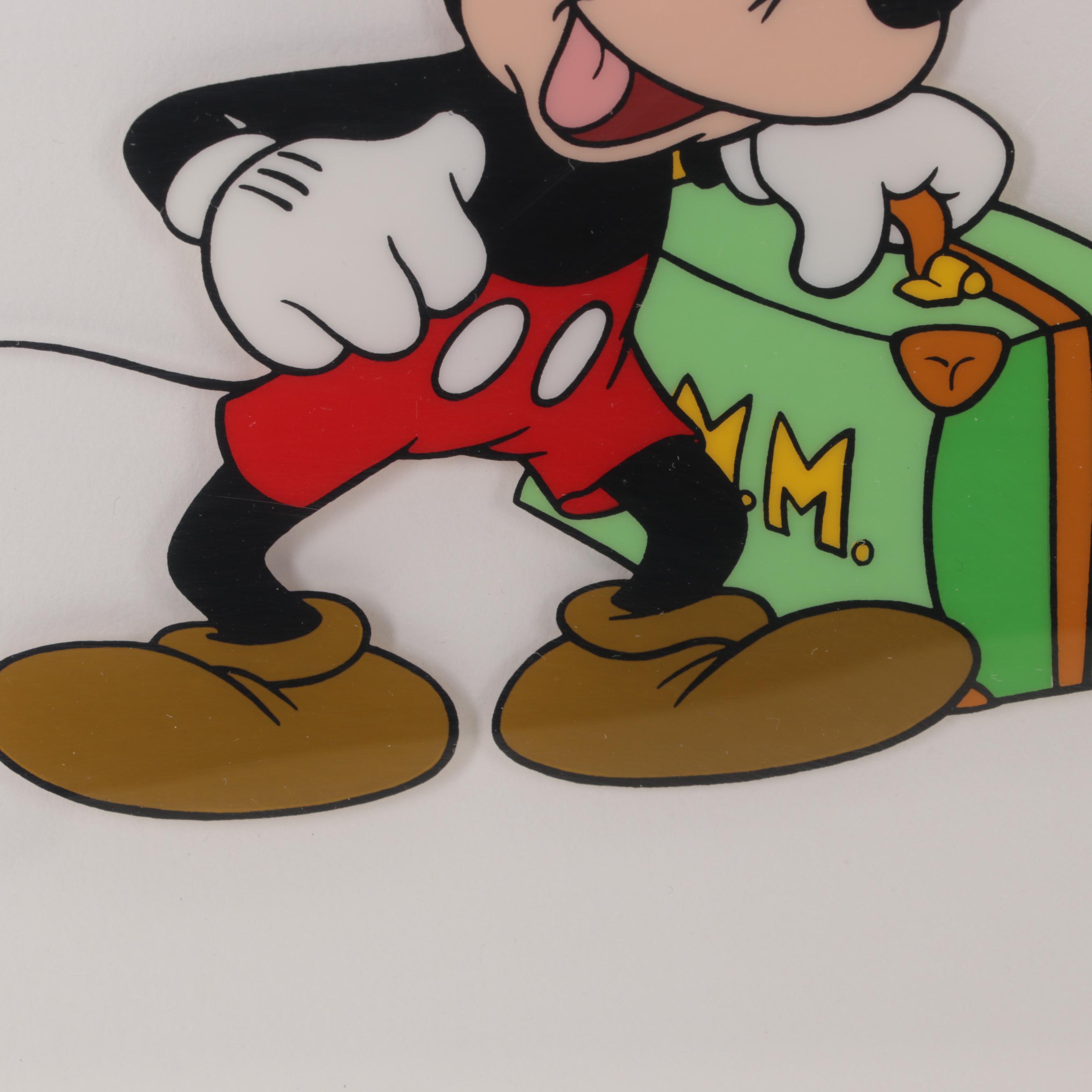 Disney "Mr. Mouse Takes a Trip" Sericel of Mickey Mouse and Pluto, Circa 1990