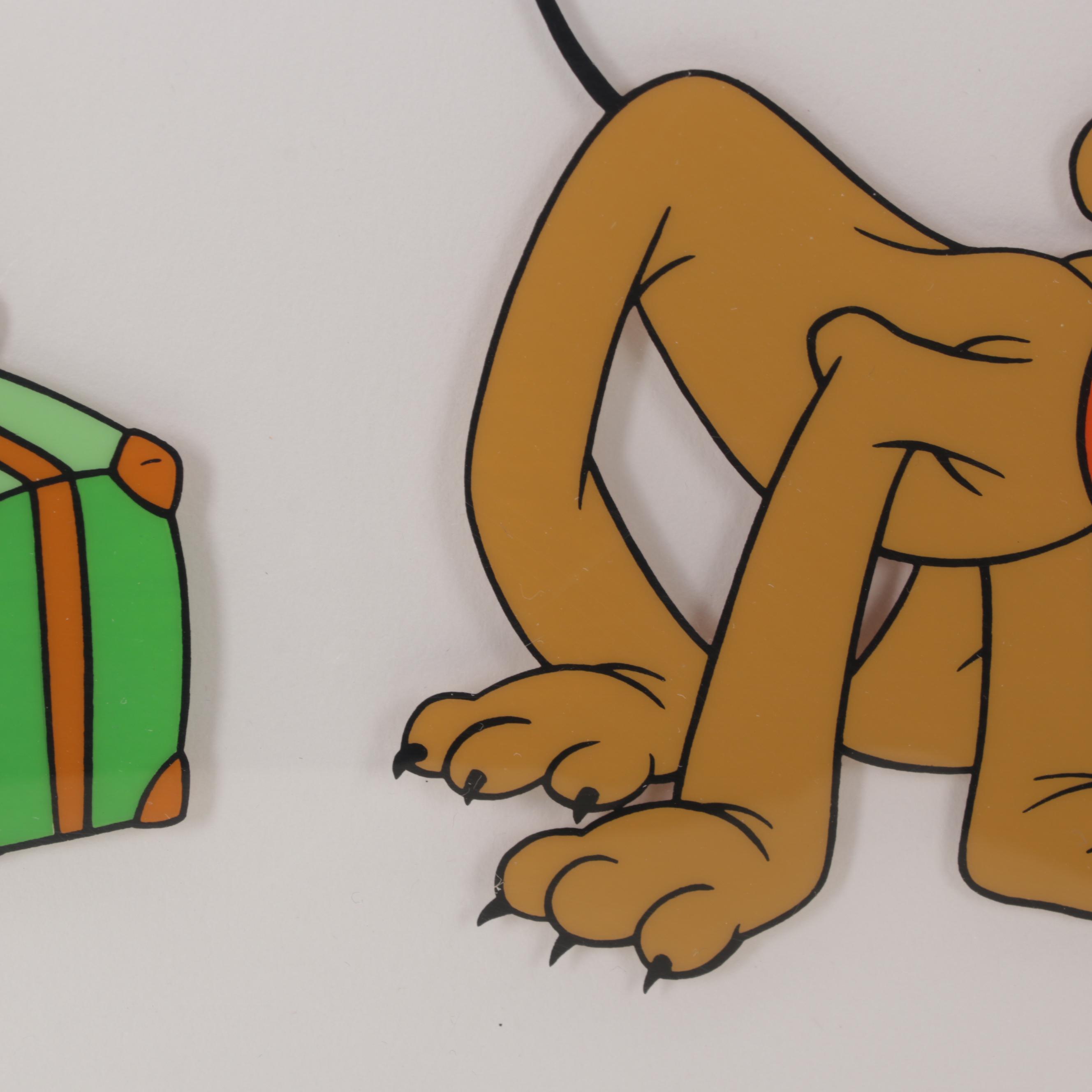 Disney "Mr. Mouse Takes a Trip" Sericel of Mickey Mouse and Pluto, Circa 1990