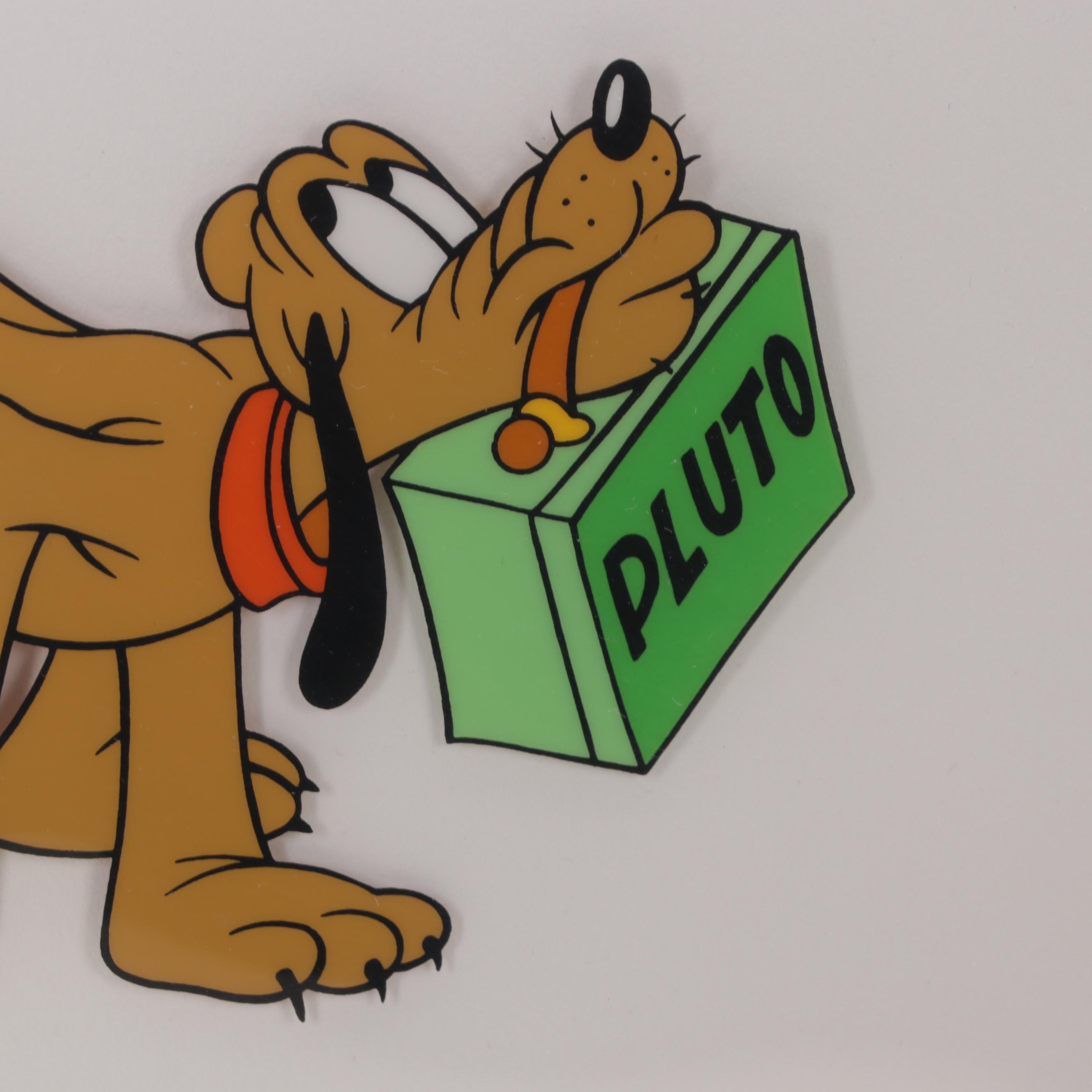 Disney "Mr. Mouse Takes a Trip" Sericel of Mickey Mouse and Pluto, Circa 1990