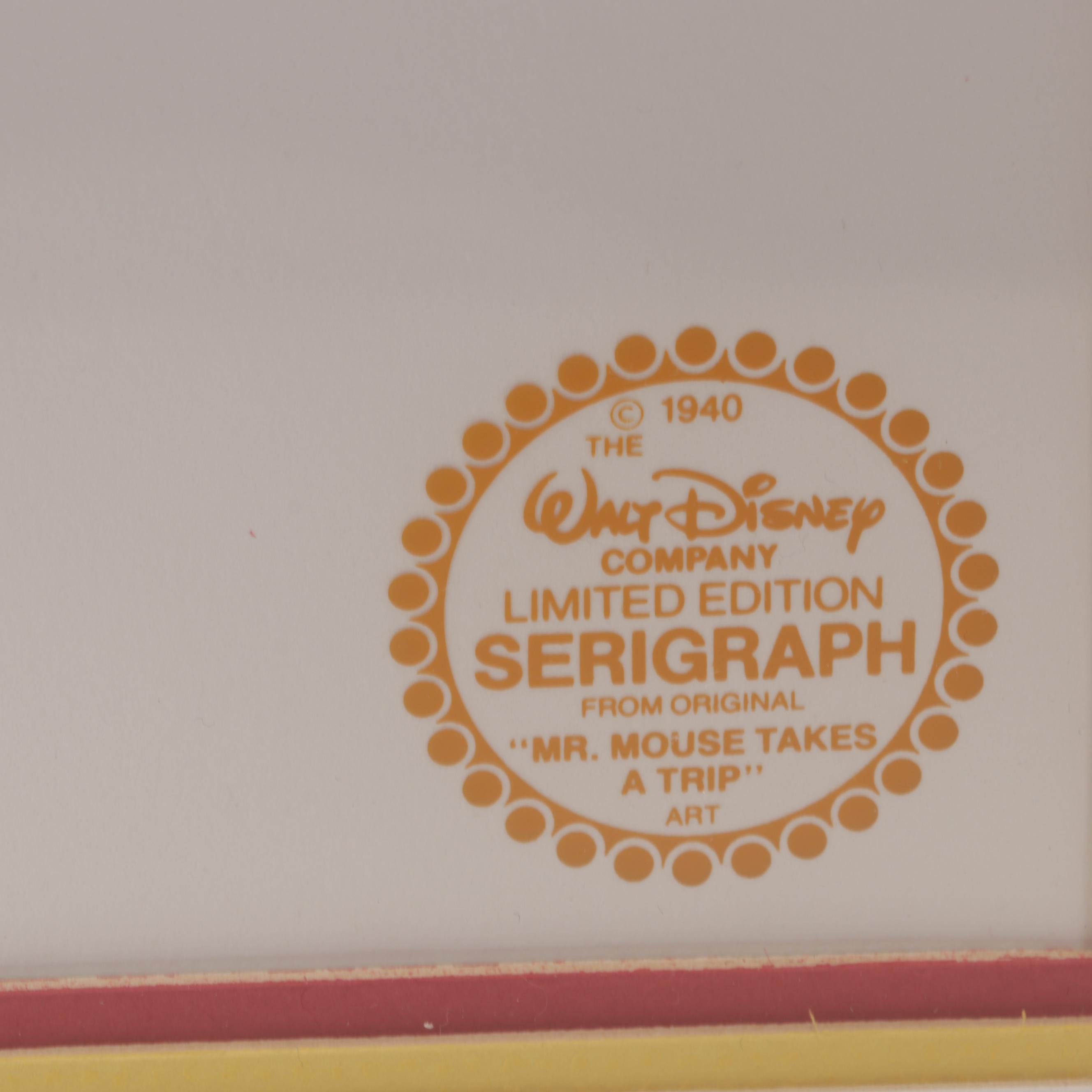 Disney "Mr. Mouse Takes a Trip" Sericel of Mickey Mouse and Pluto, Circa 1990