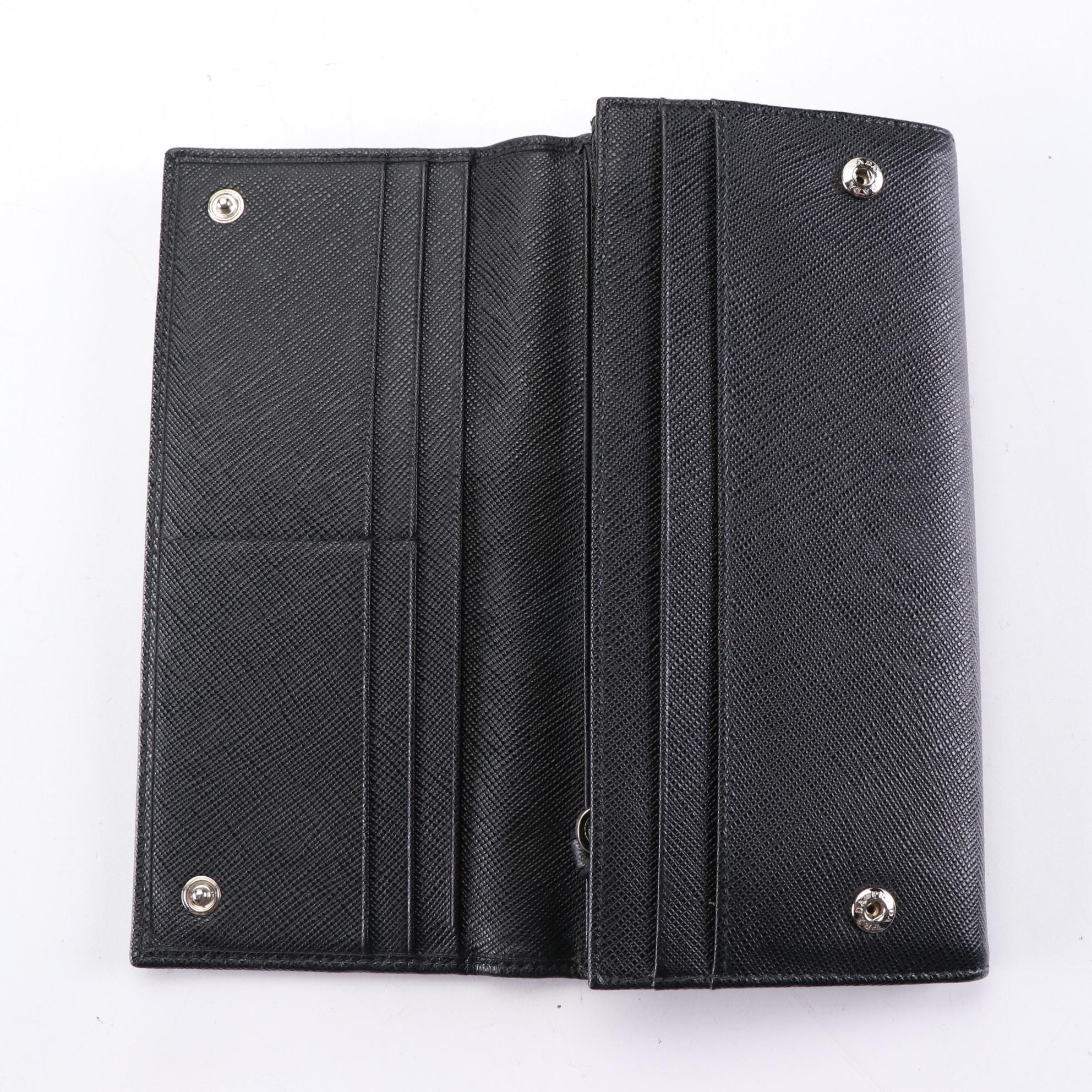 Prada Triangle Logo Flap Wallet 1MH132 in Saffiano Leather