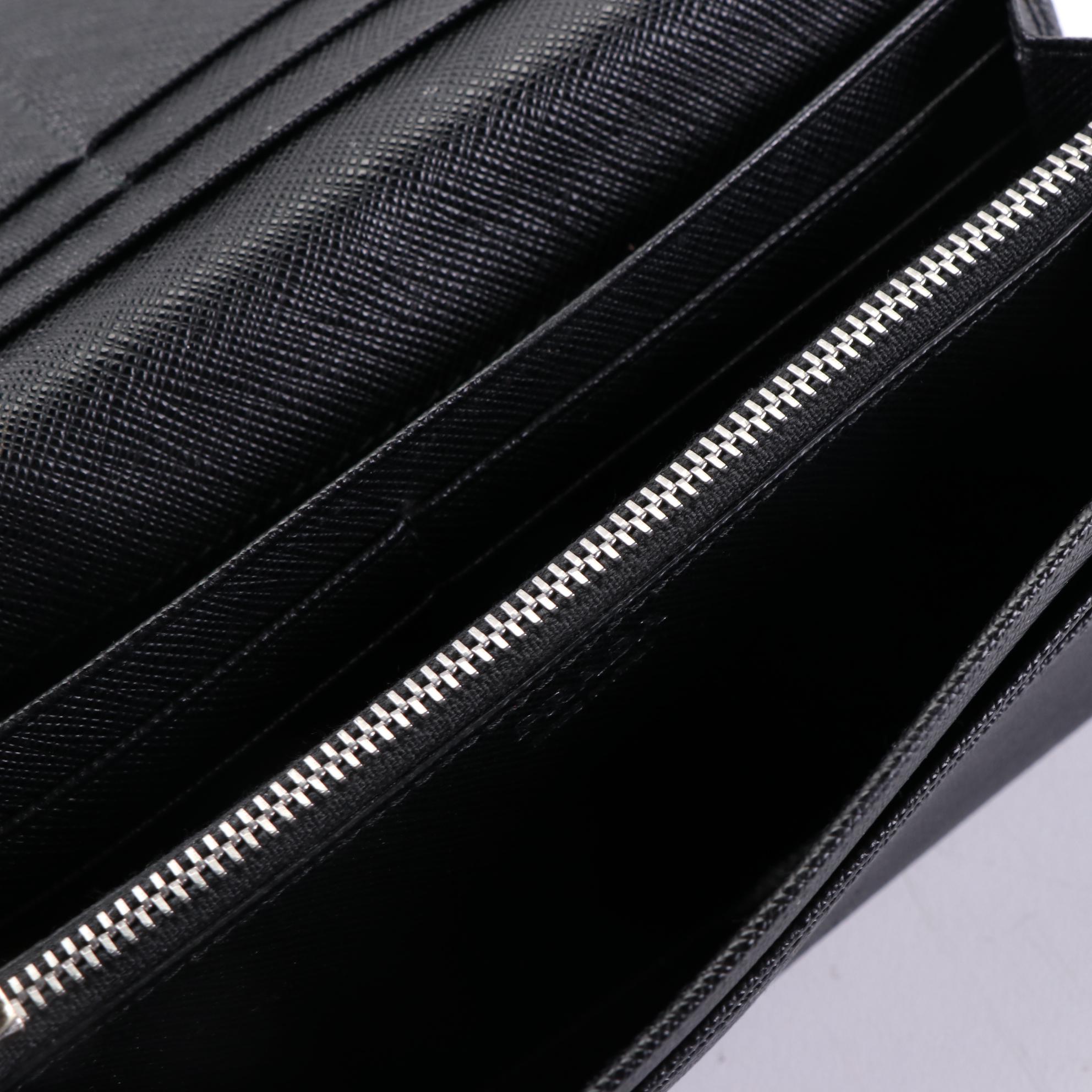 Prada Triangle Logo Flap Wallet 1MH132 in Saffiano Leather