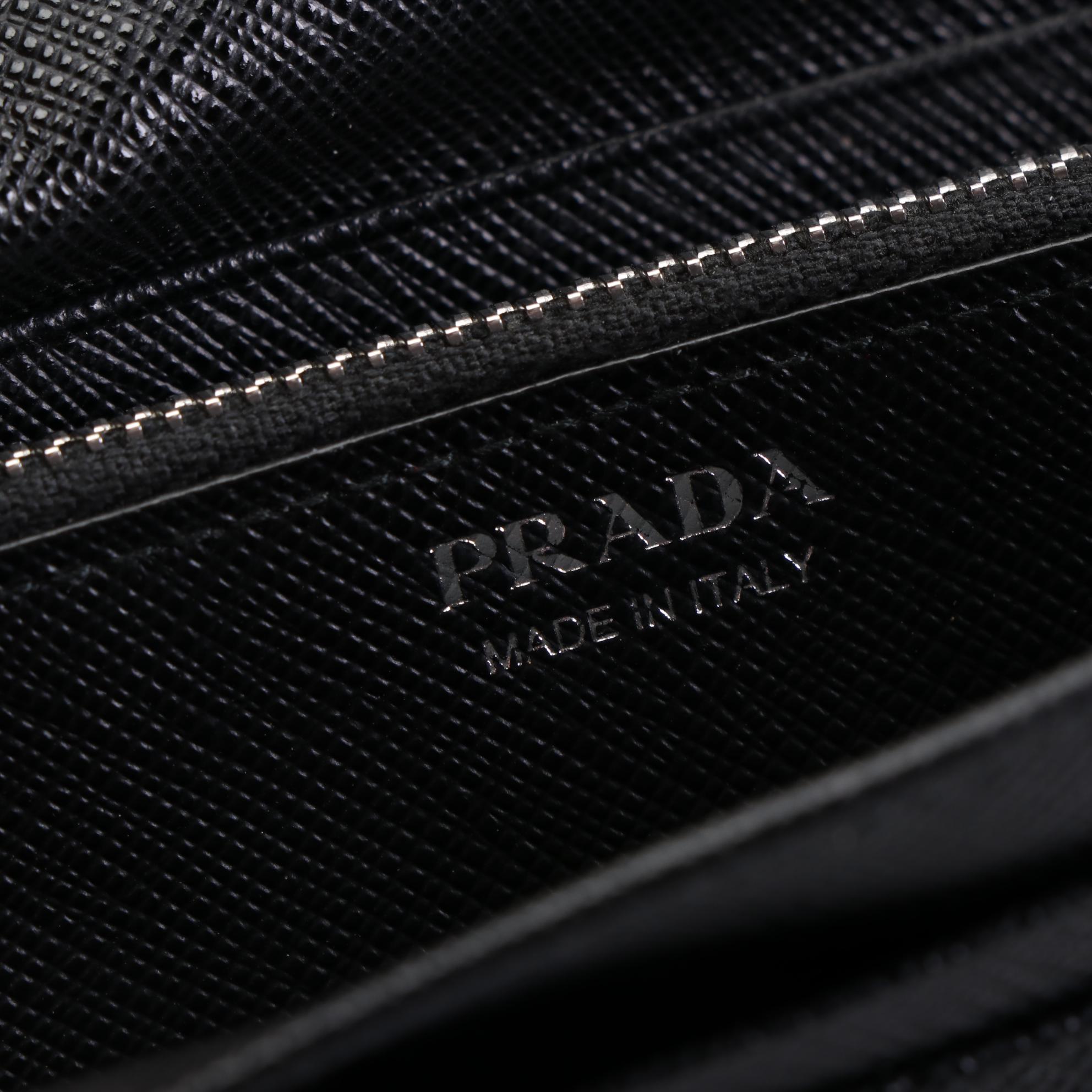 Prada Triangle Logo Flap Wallet 1MH132 in Saffiano Leather