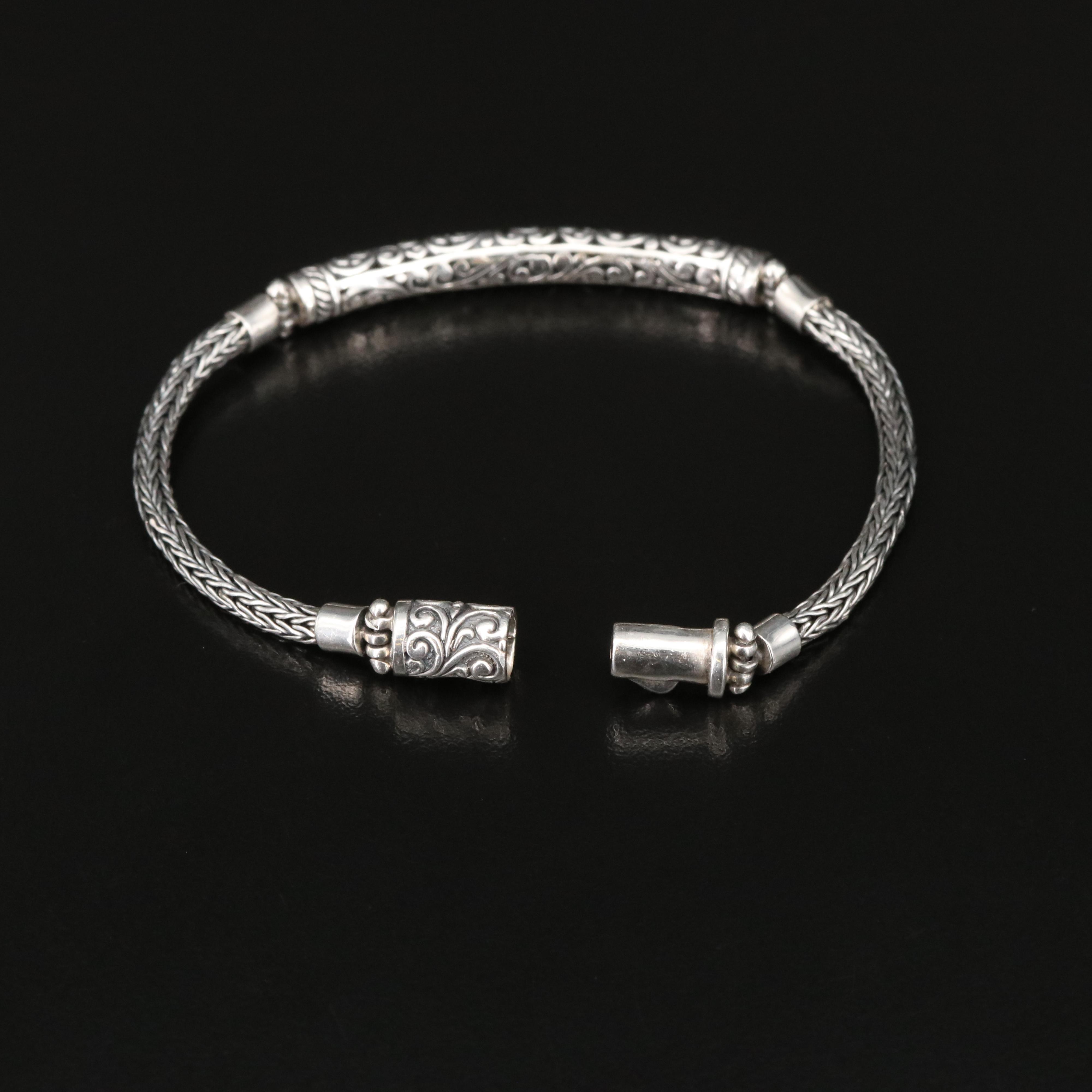 Sterling Scrollwork Bracelet with 18K Accents