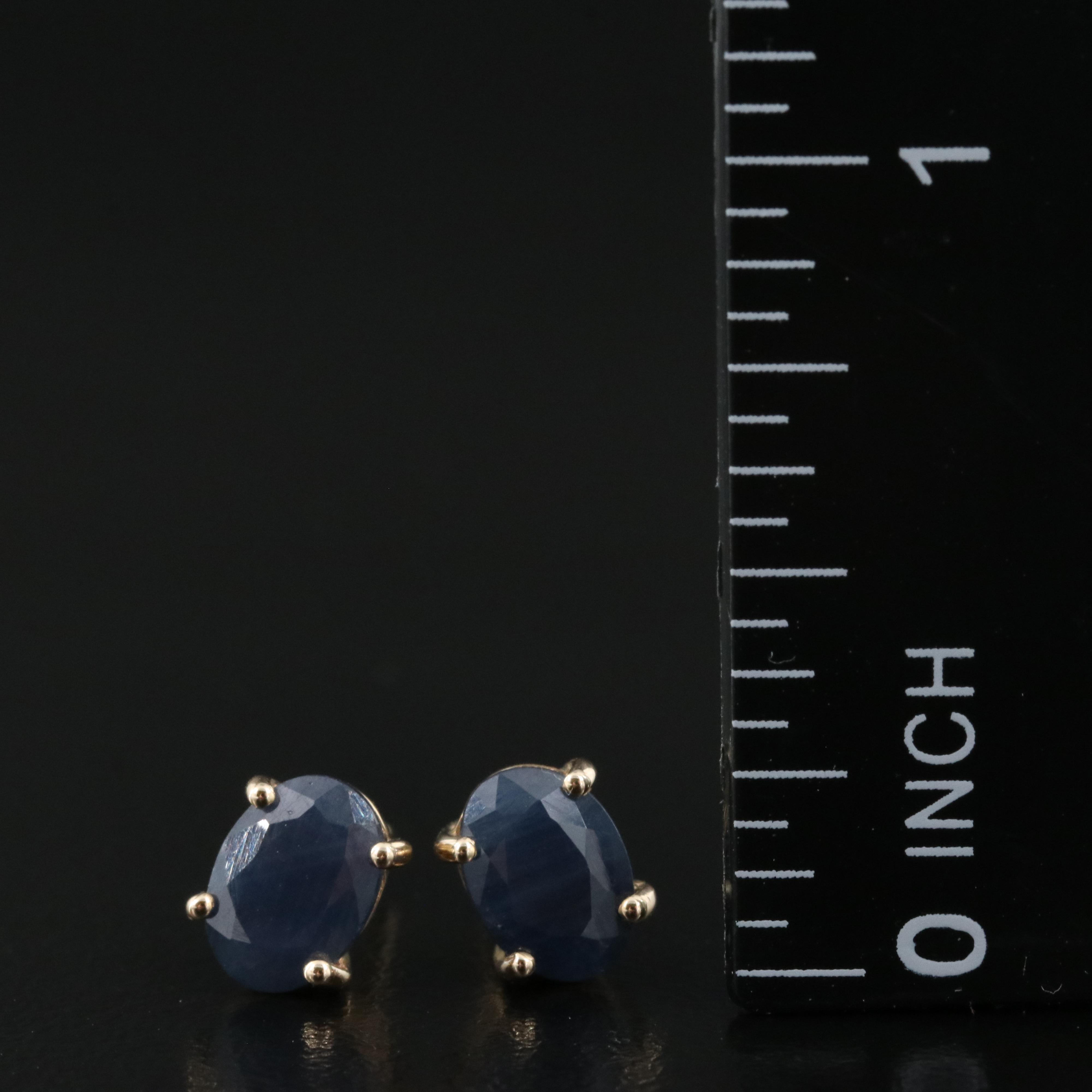 14K Sapphire Stud Earrings