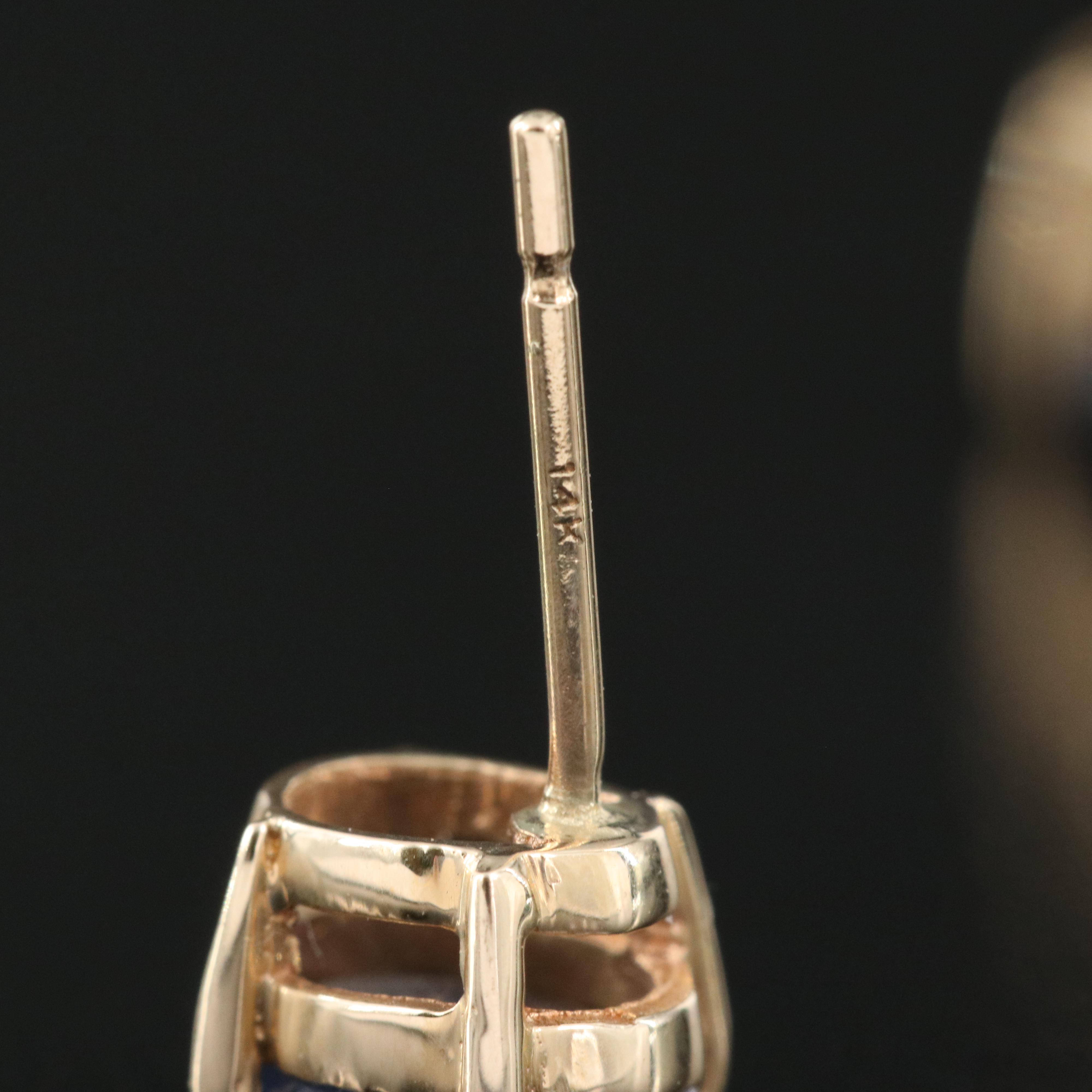 14K Sapphire Stud Earrings