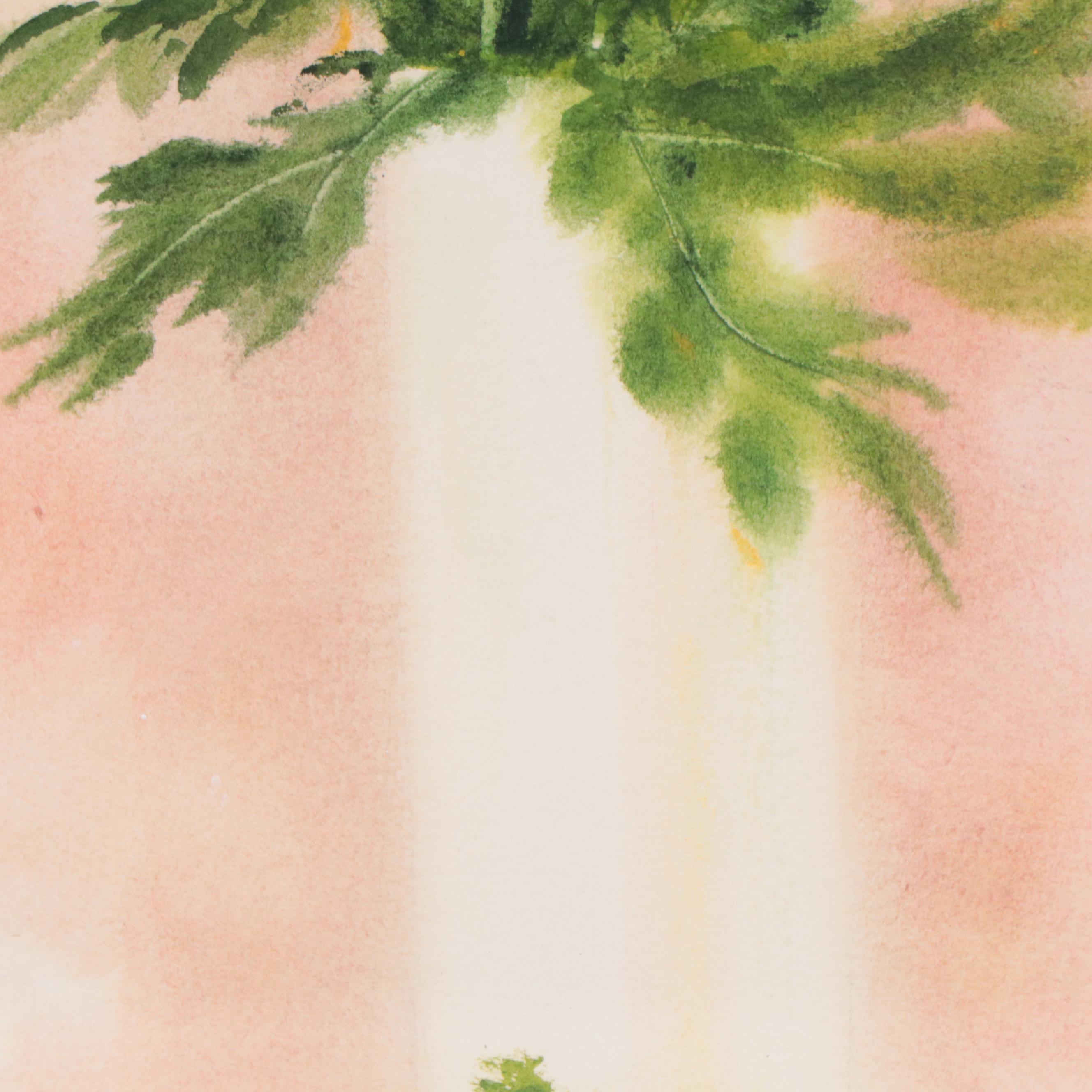 B. Doerman Watercolor Painting of Floral Still Life